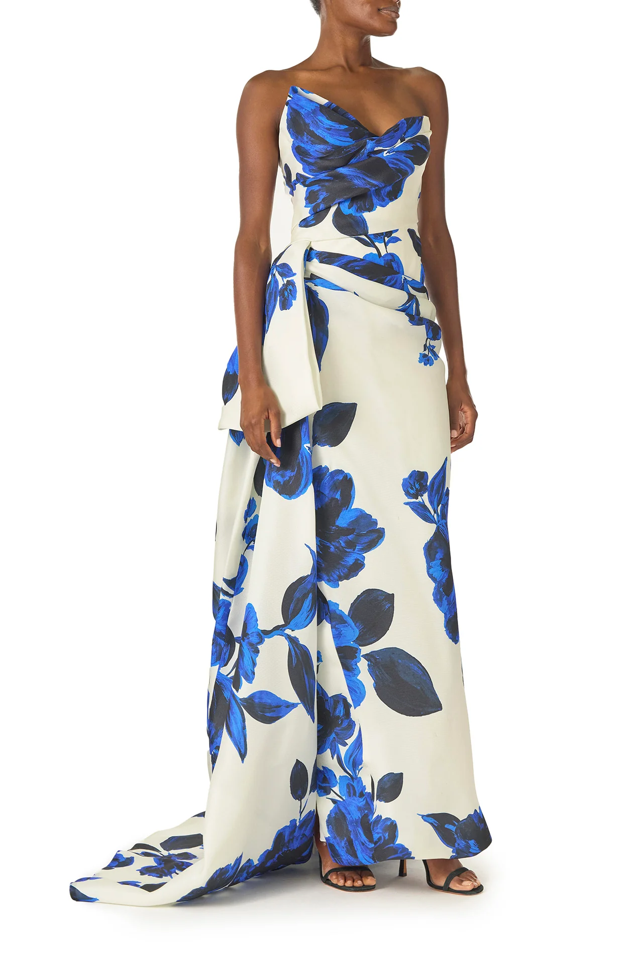 Asymmetric Draped Column Gown - Image 5