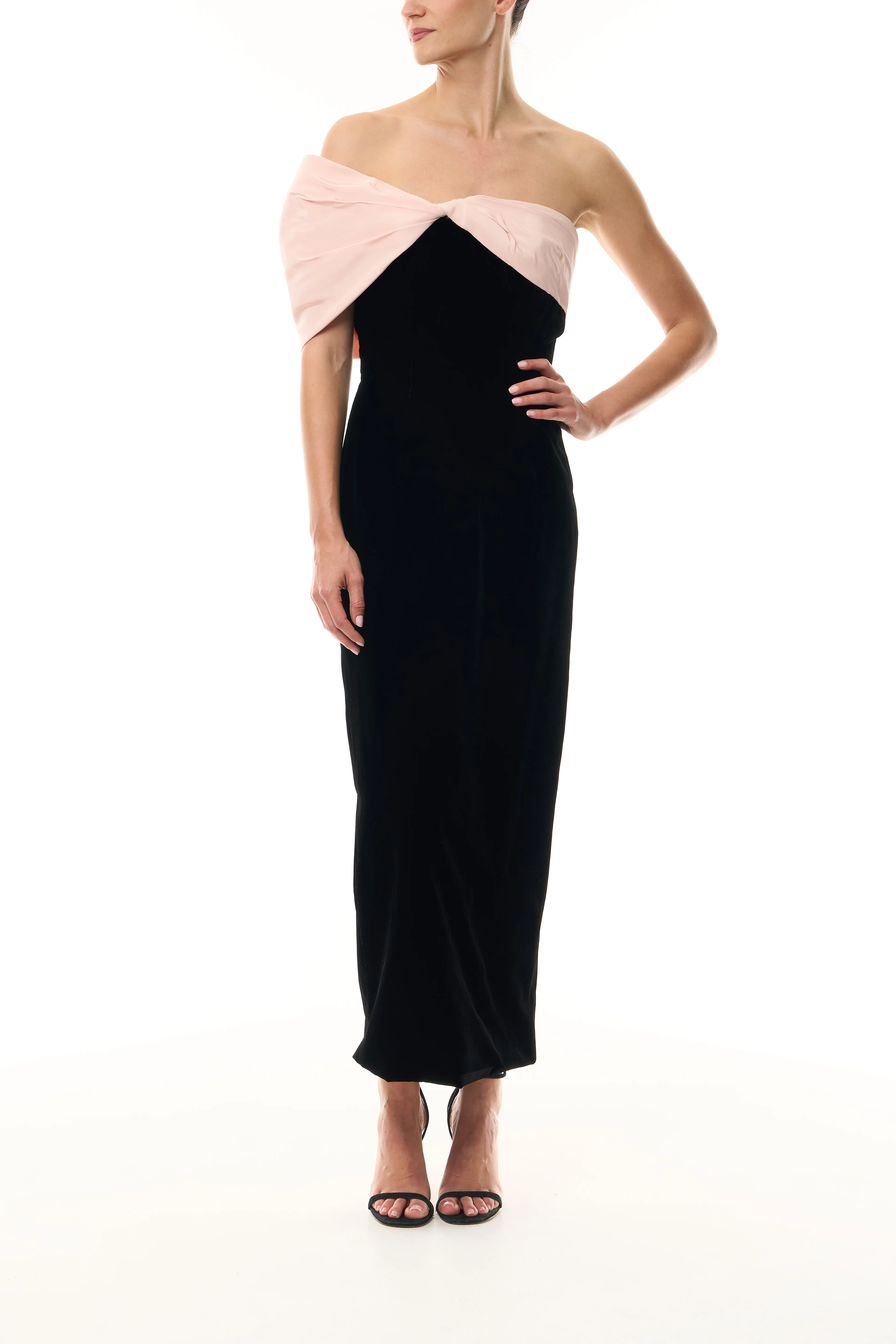 Velvet Off The Shoulder Sheath