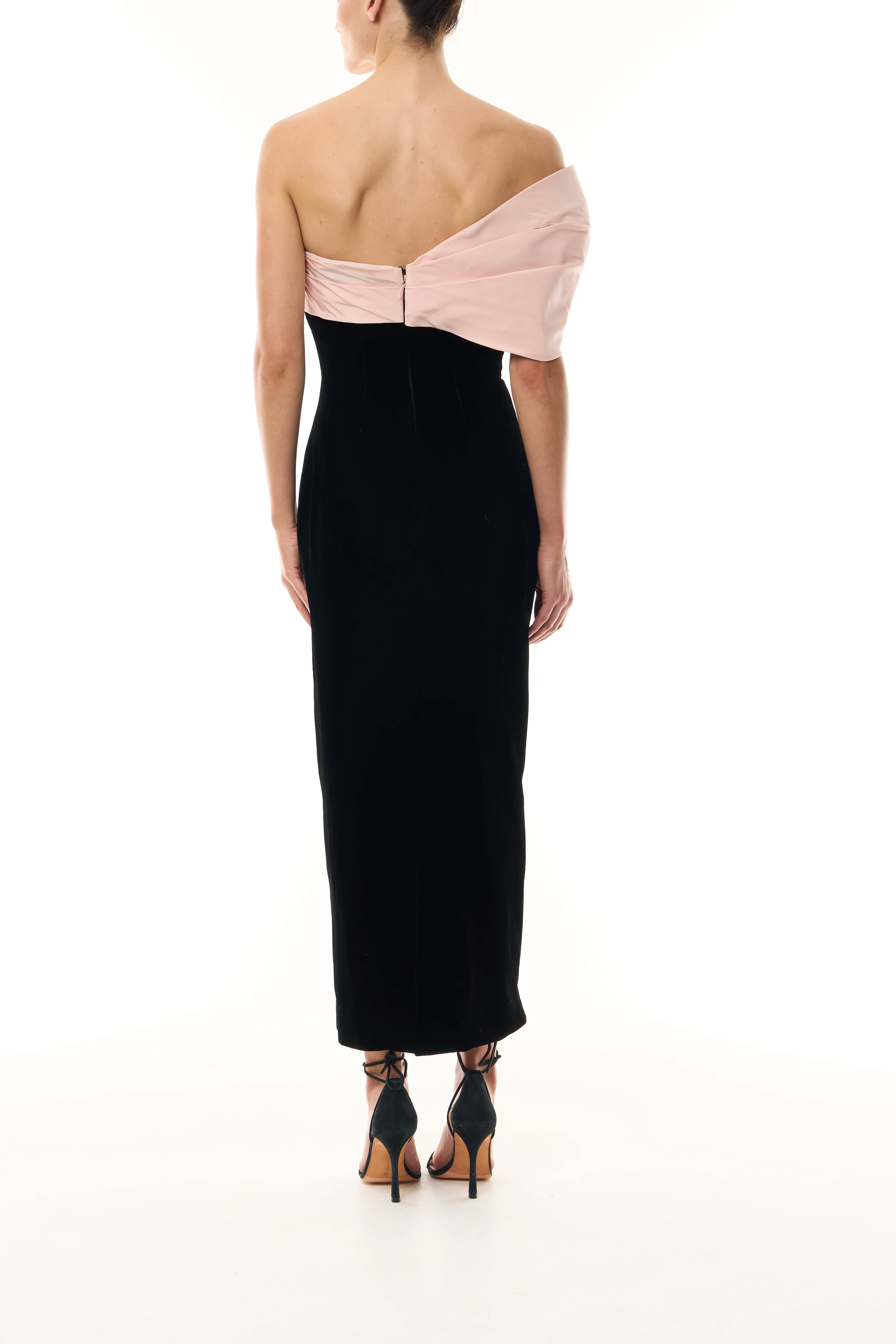 Velvet Off The Shoulder Sheath - Image 6