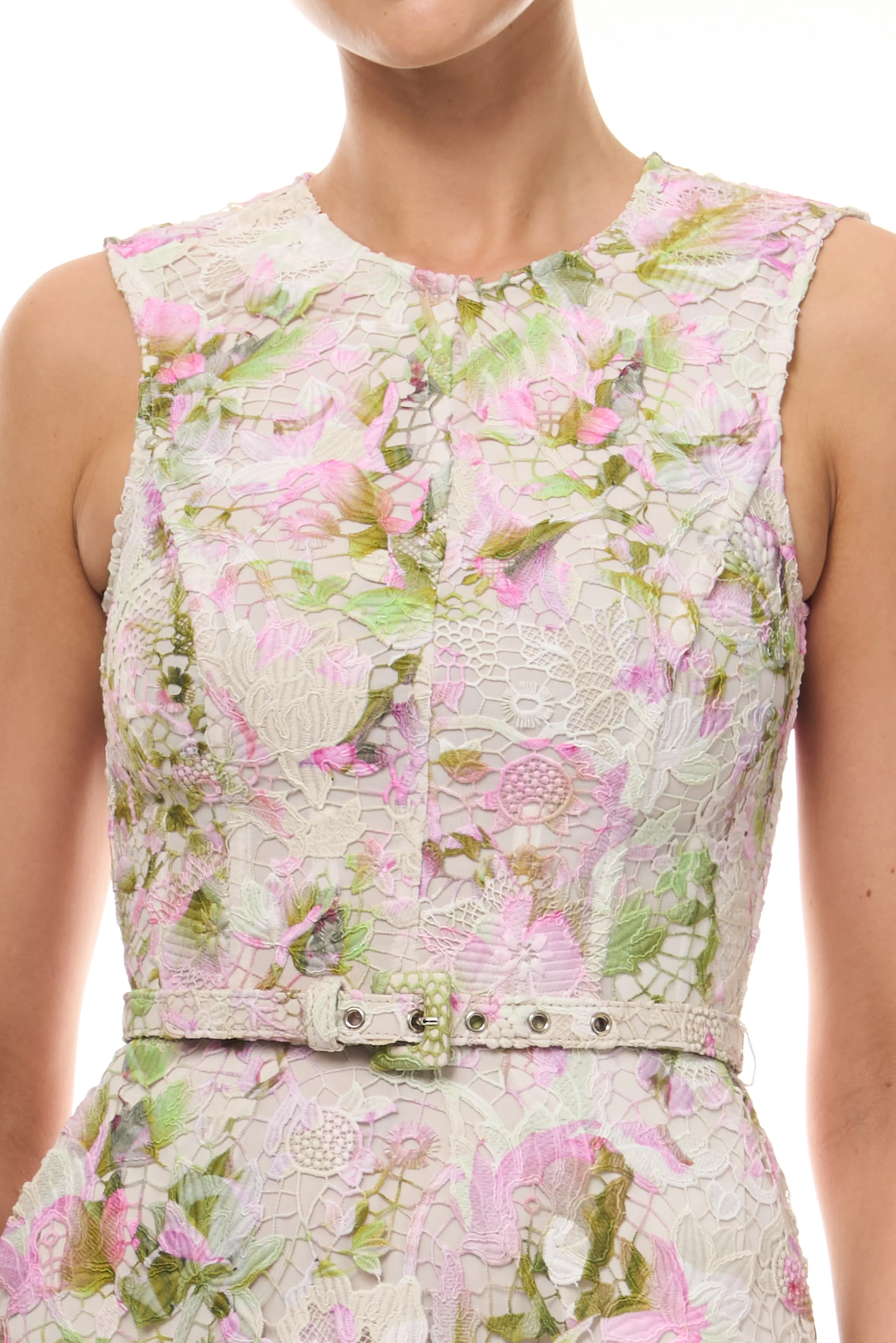 Printed Tulip Lace Dress - Image 2