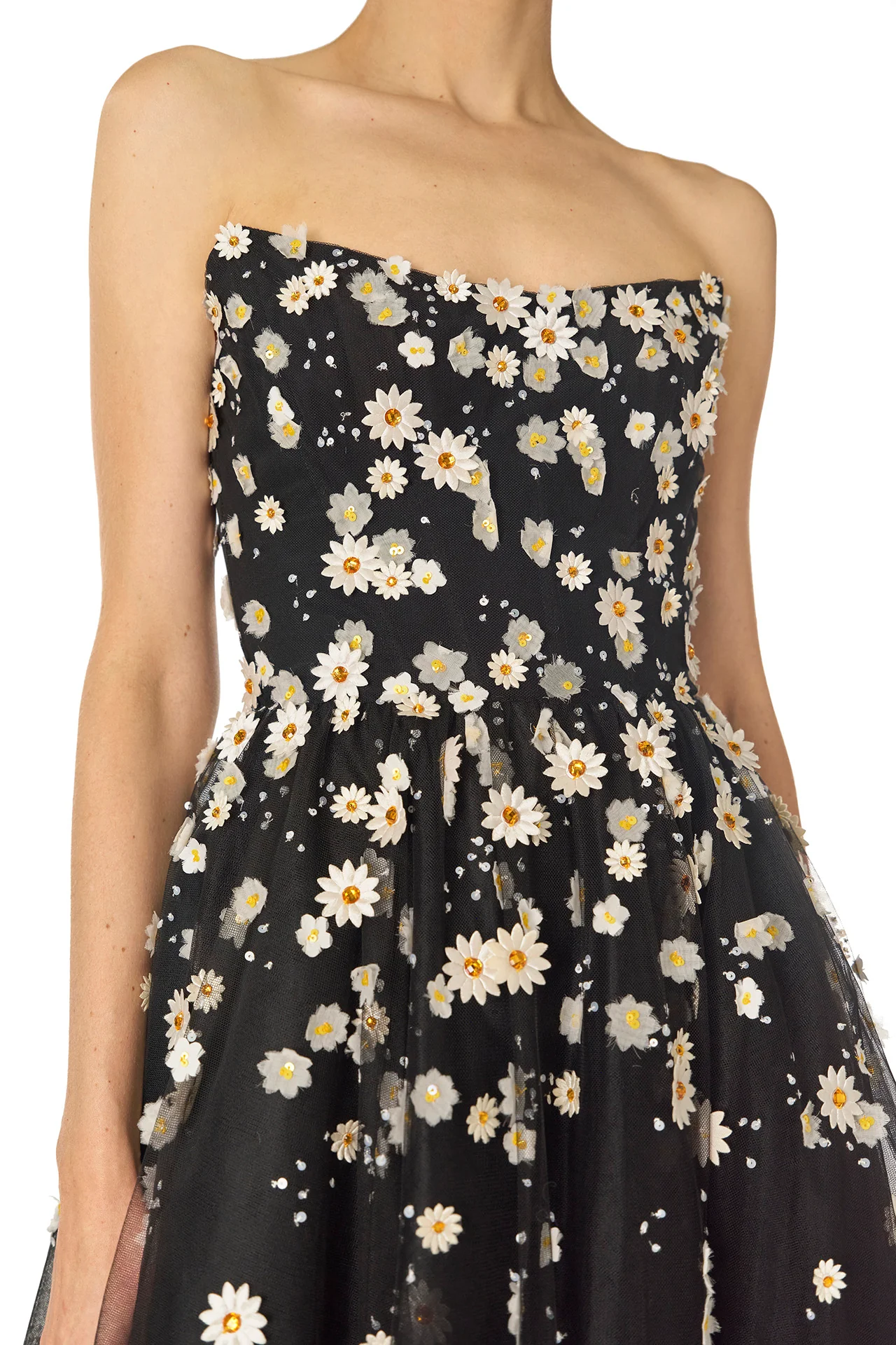 Daisy Embroidered Tulle Dress - Image 2