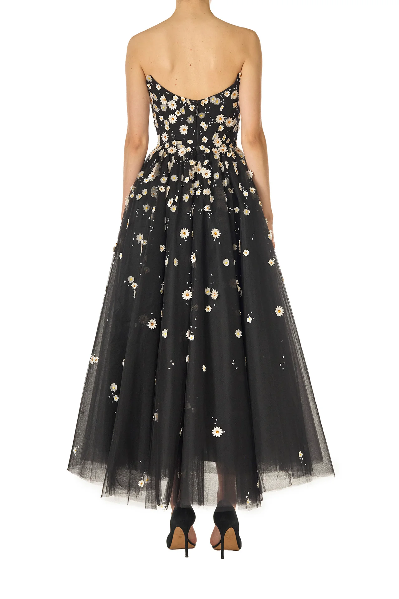 Daisy Embroidered Tulle Dress - Image 4