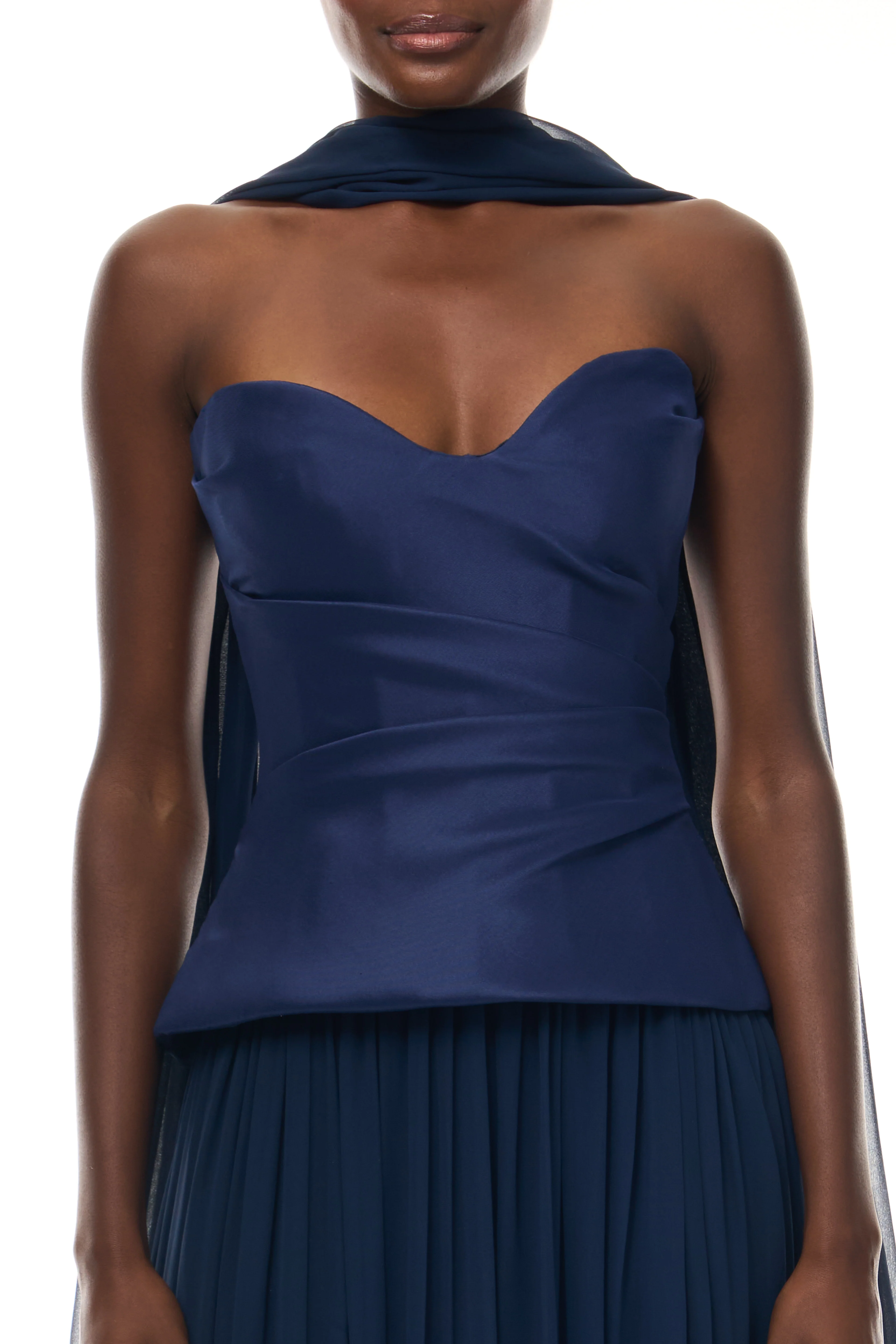 Drop Waist Corset Gown with Shawl - Image 2