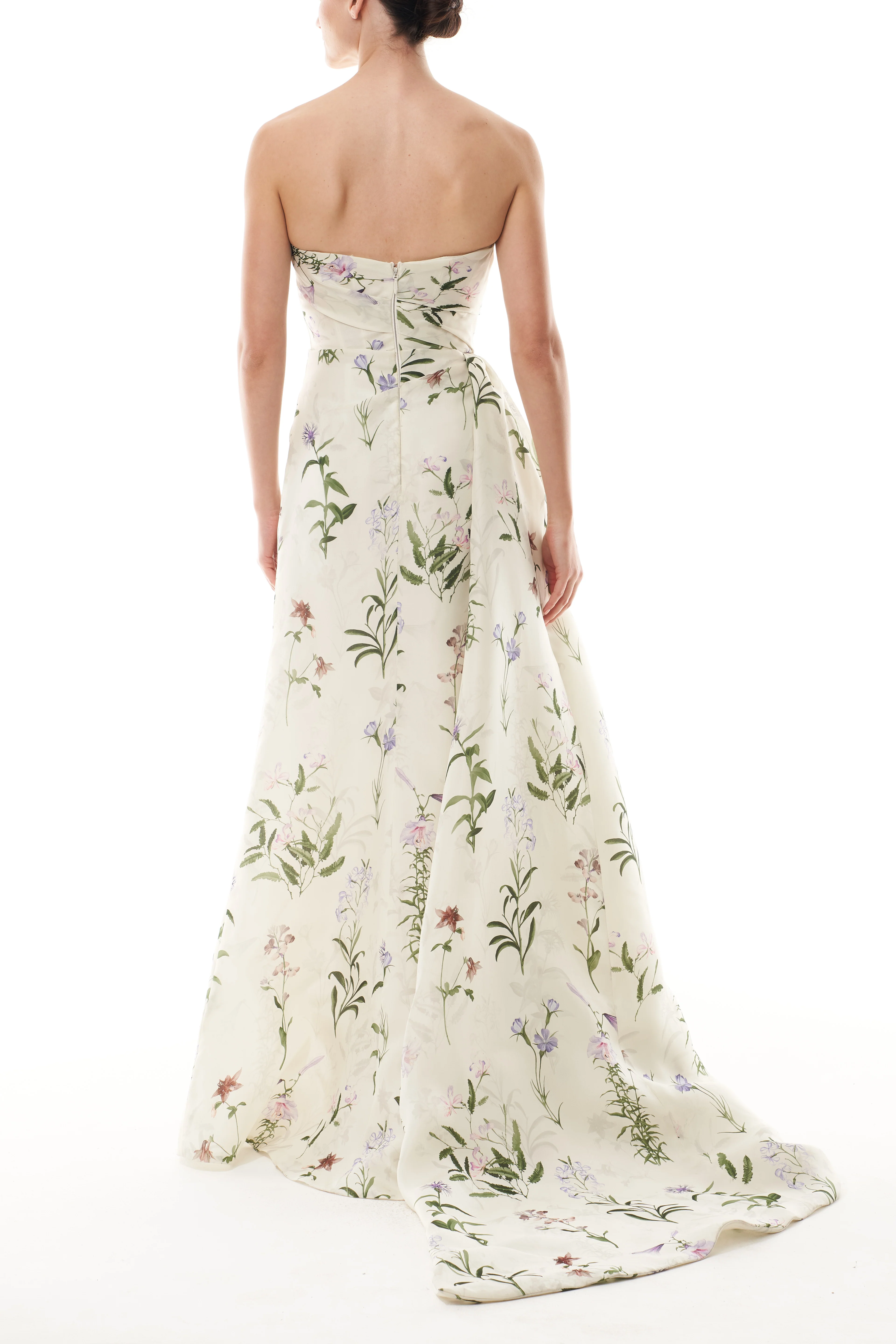 Floral Gazar Draped Gown - Image 6