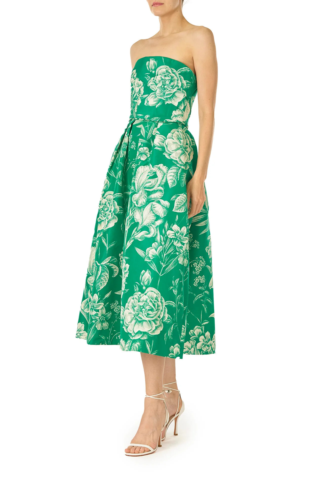 Floral Toile Strapless Dress - Image 3