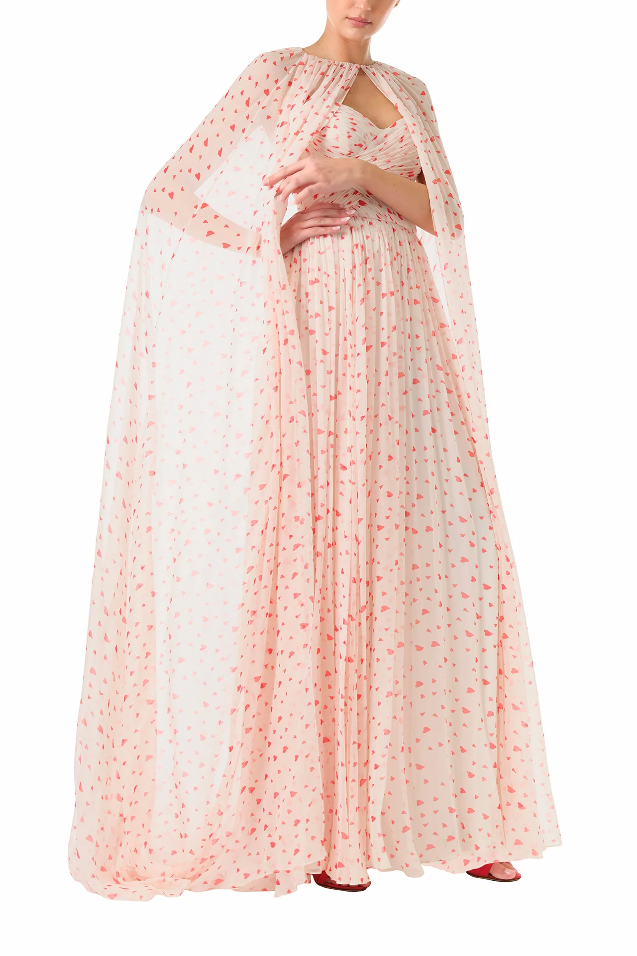 Heart Print Chiffon Gown - Image 4