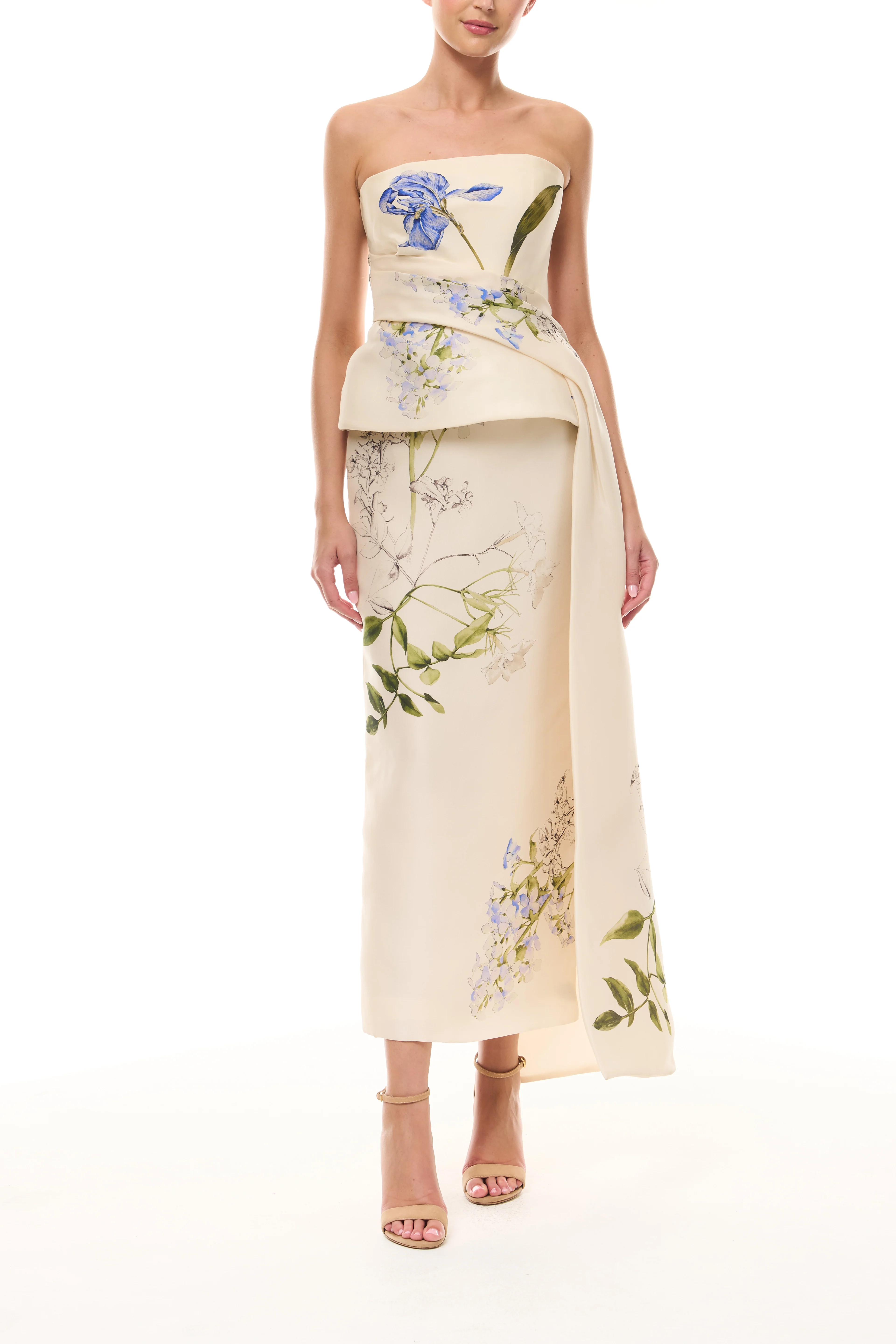 Iris Bouquet Peplum Gown