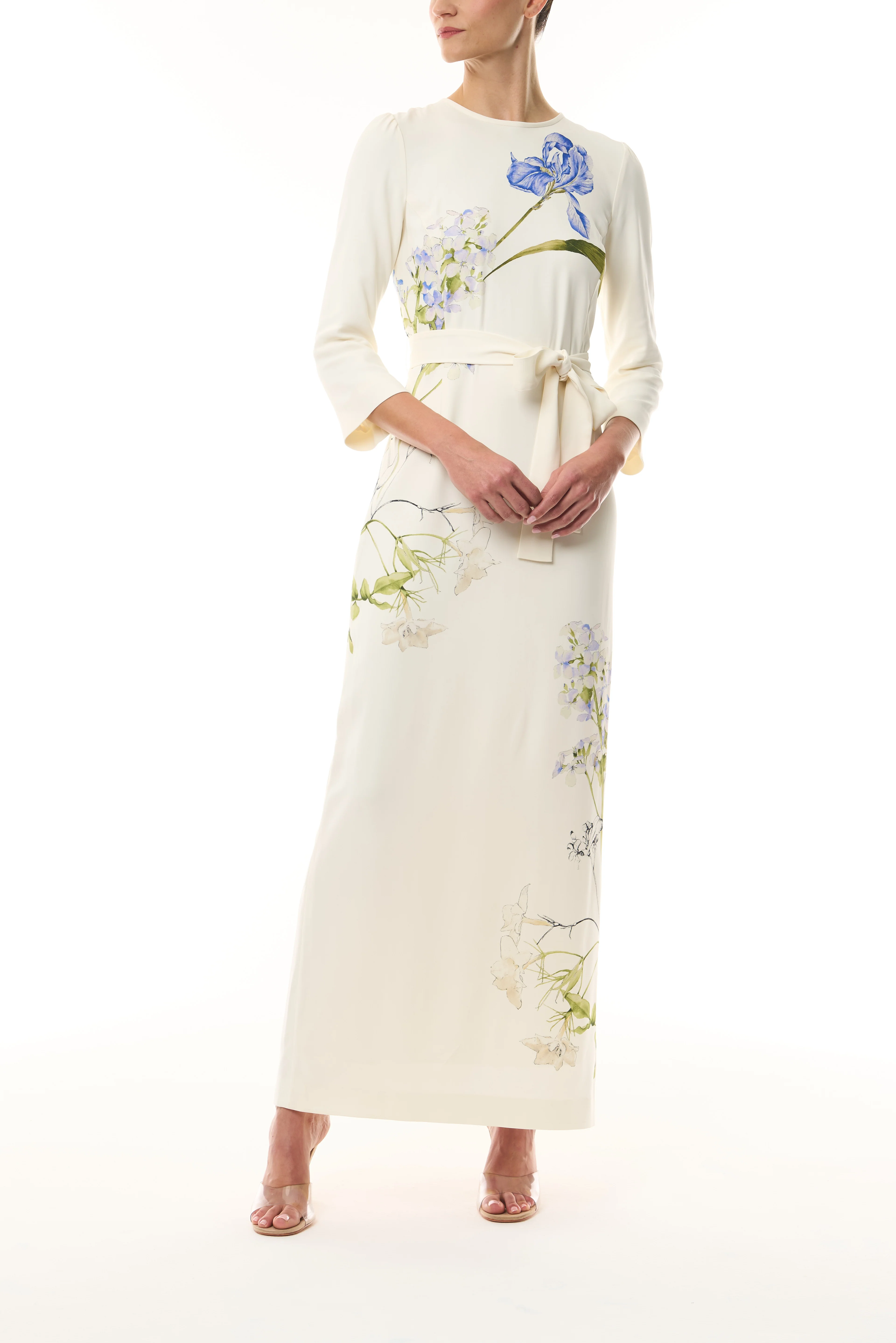 Floral Crepe Sheath Dress - Image 4