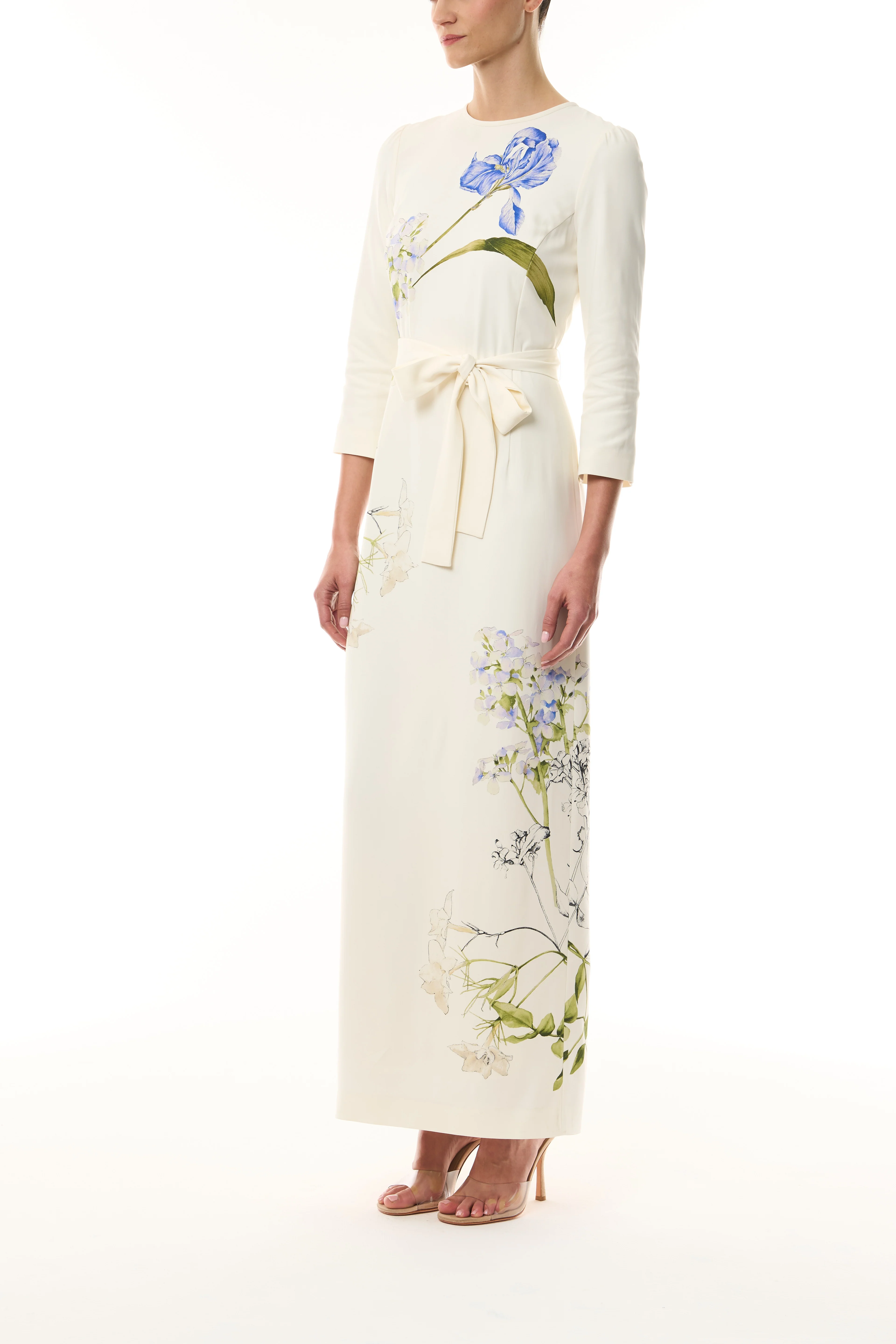 Floral Crepe Sheath Dress - Image 5