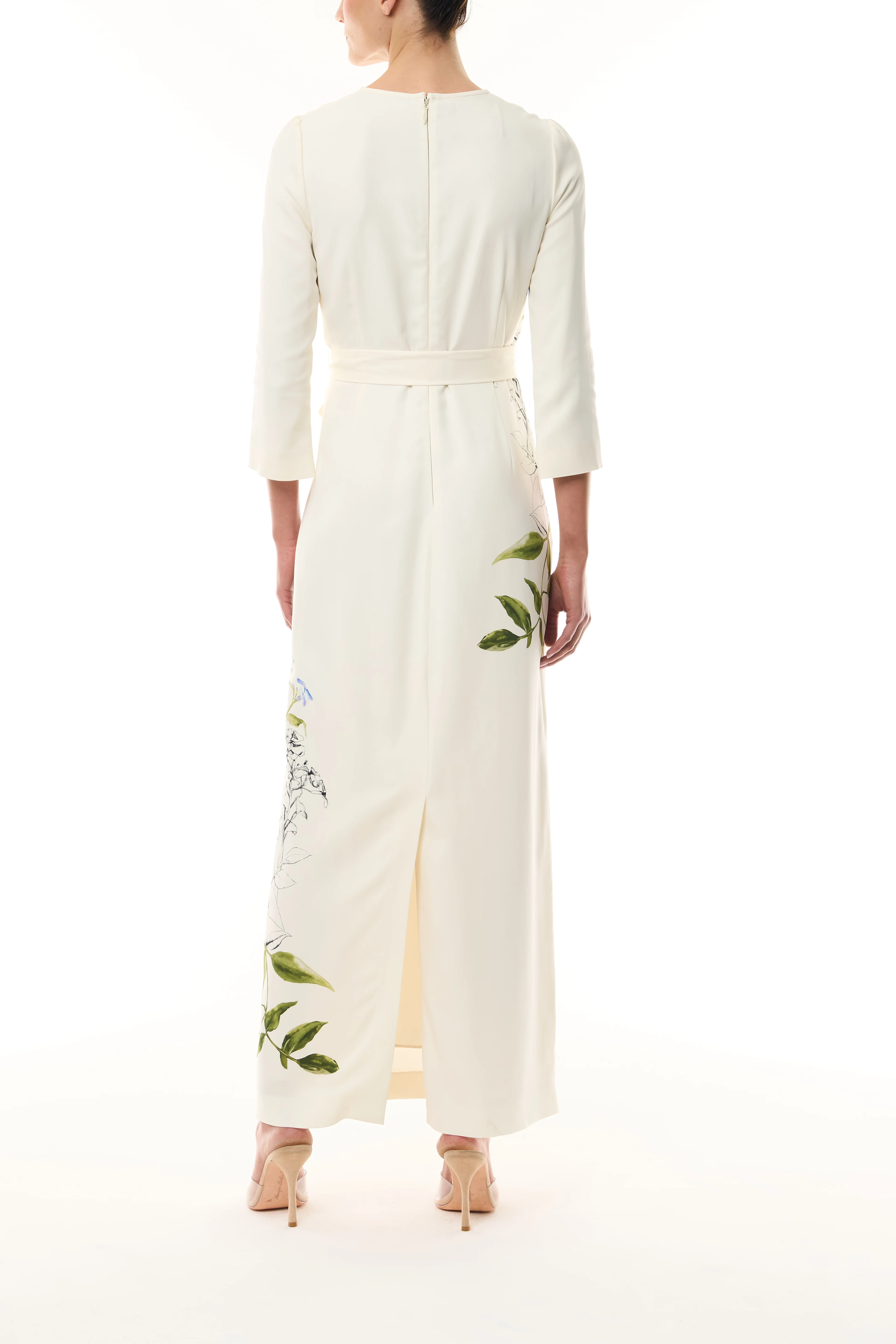 Floral Crepe Sheath Dress - Image 6