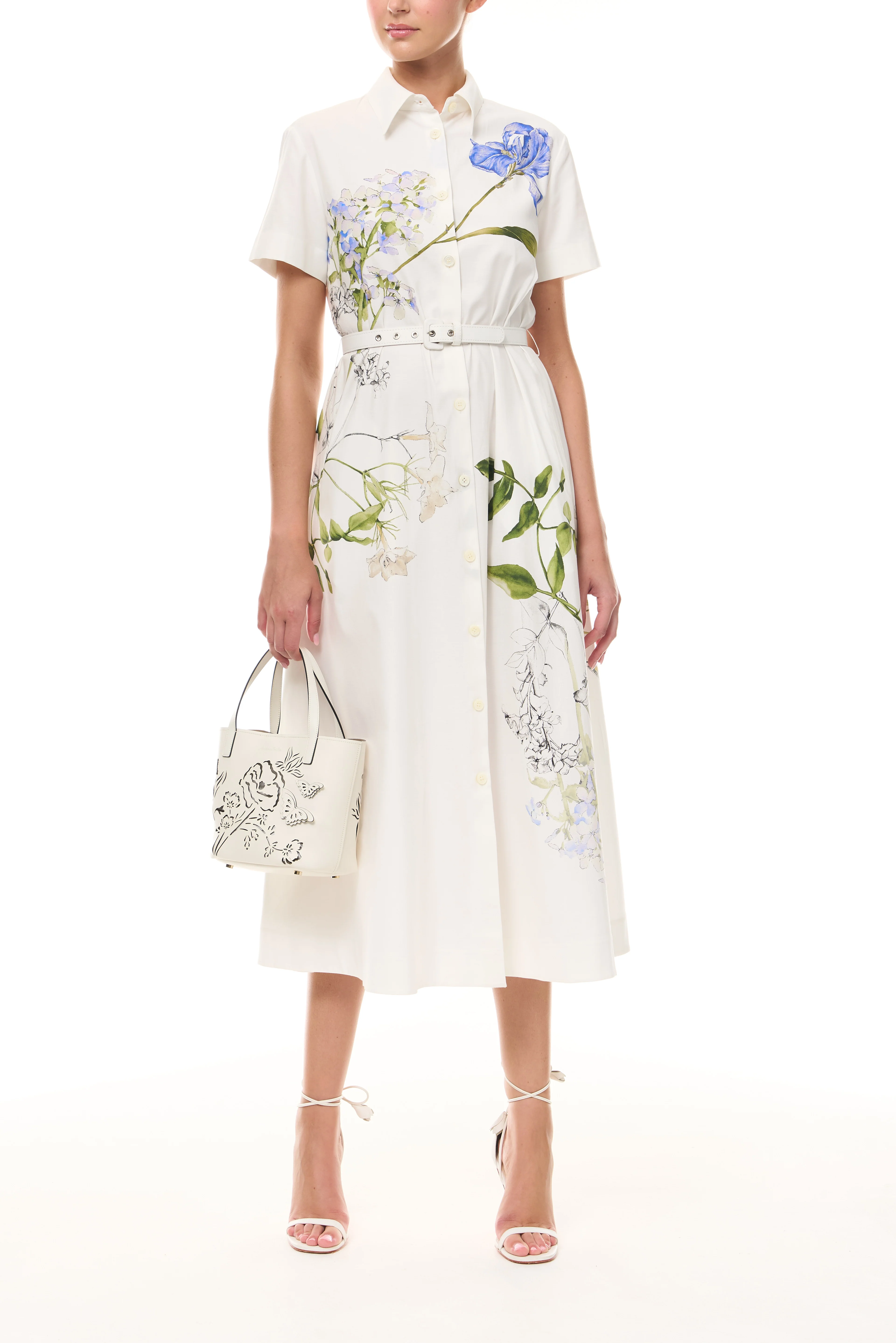 Iris Printed Poplin Day Dress