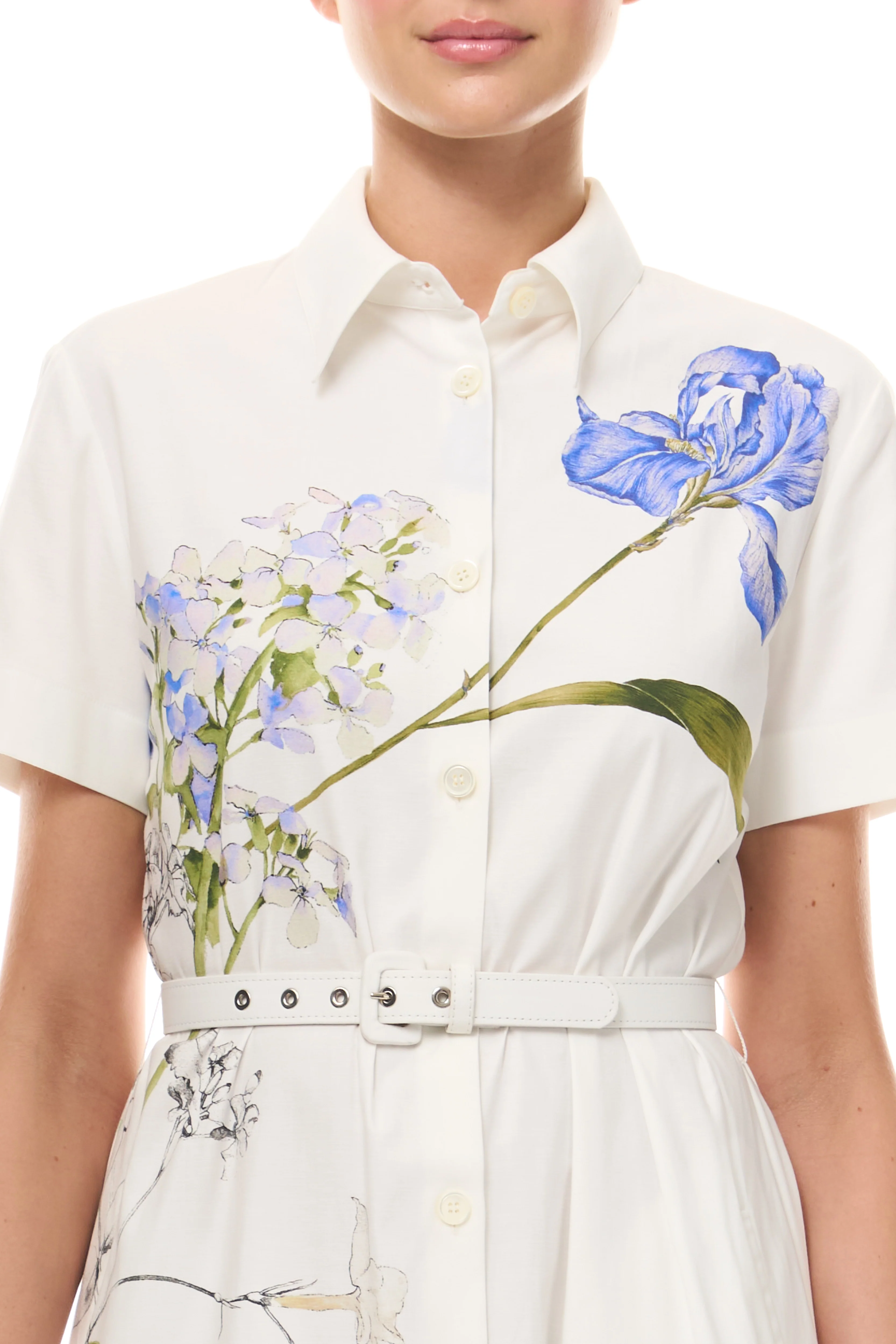 Iris Printed Poplin Day Dress - Image 2