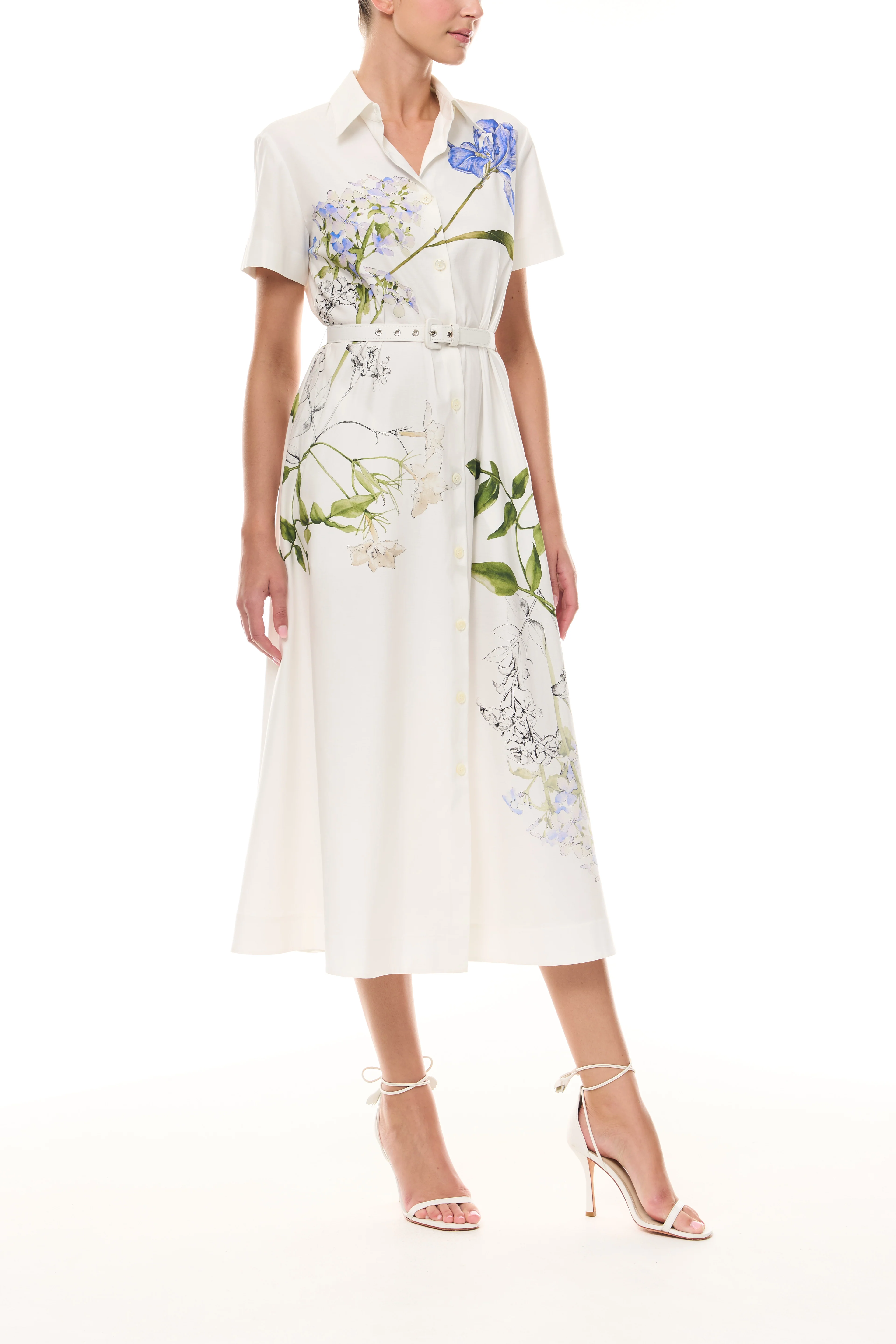 Iris Printed Poplin Day Dress - Image 5