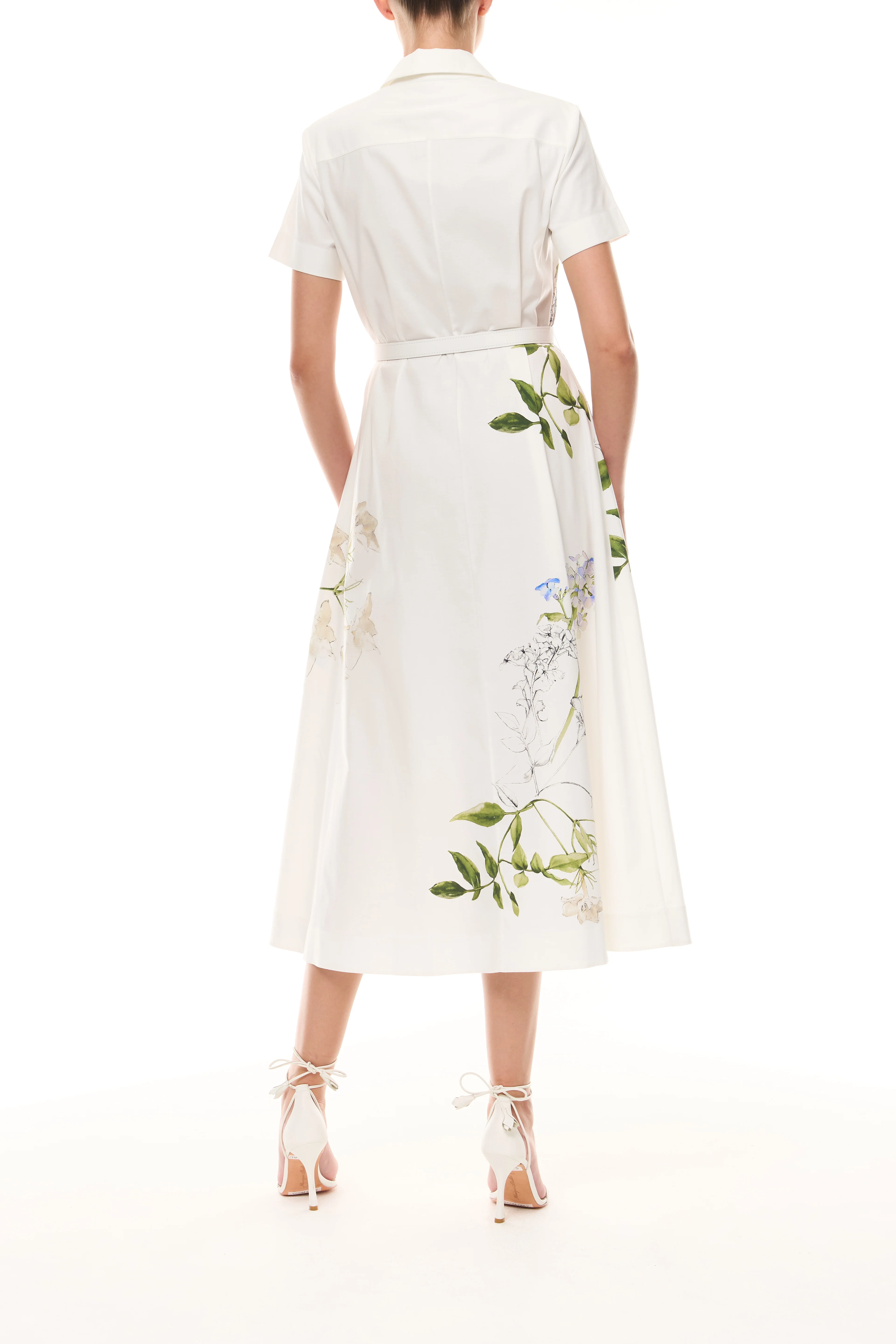 Iris Printed Poplin Day Dress - Image 6