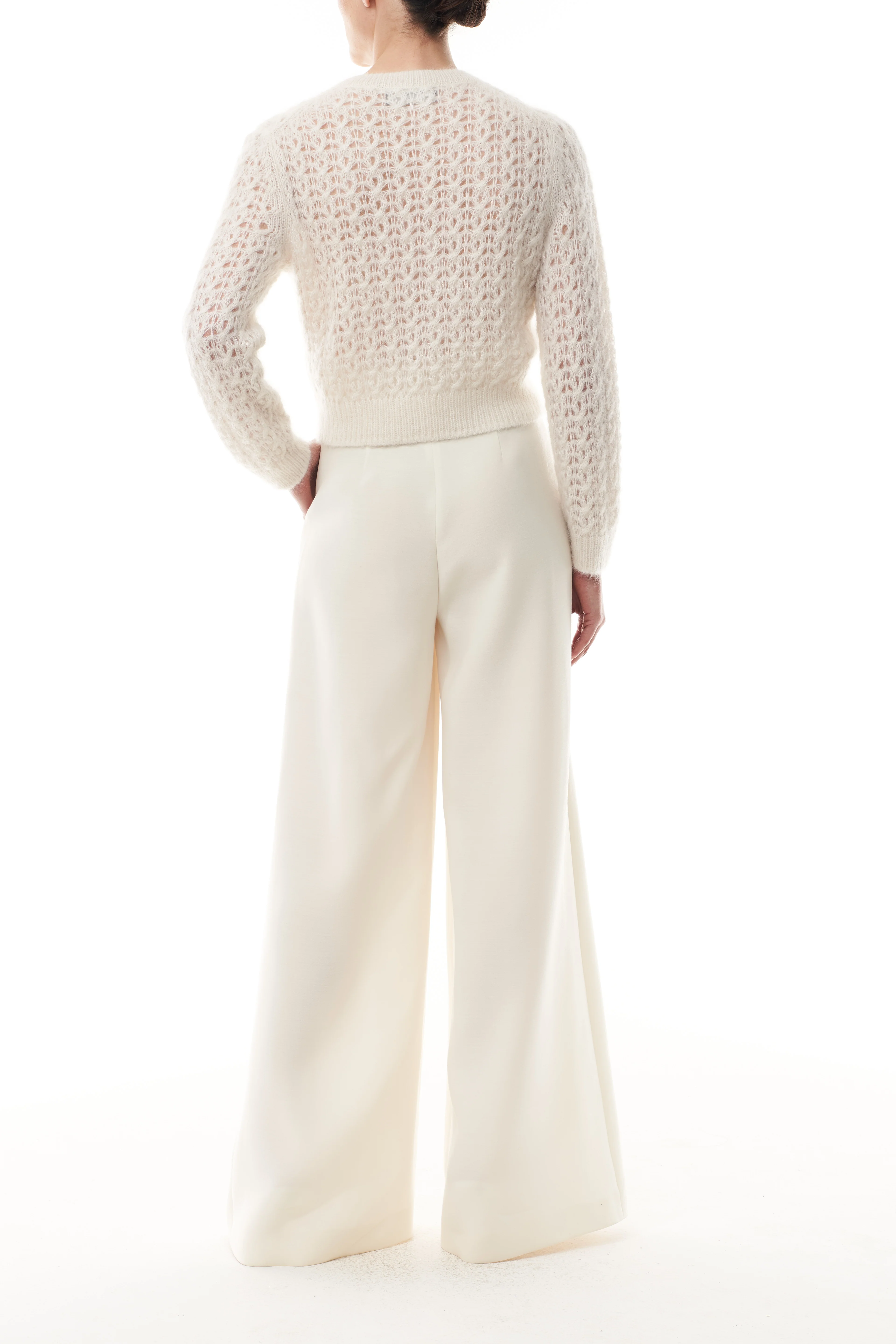Lace Mohair Bow Cardigan - Image 4