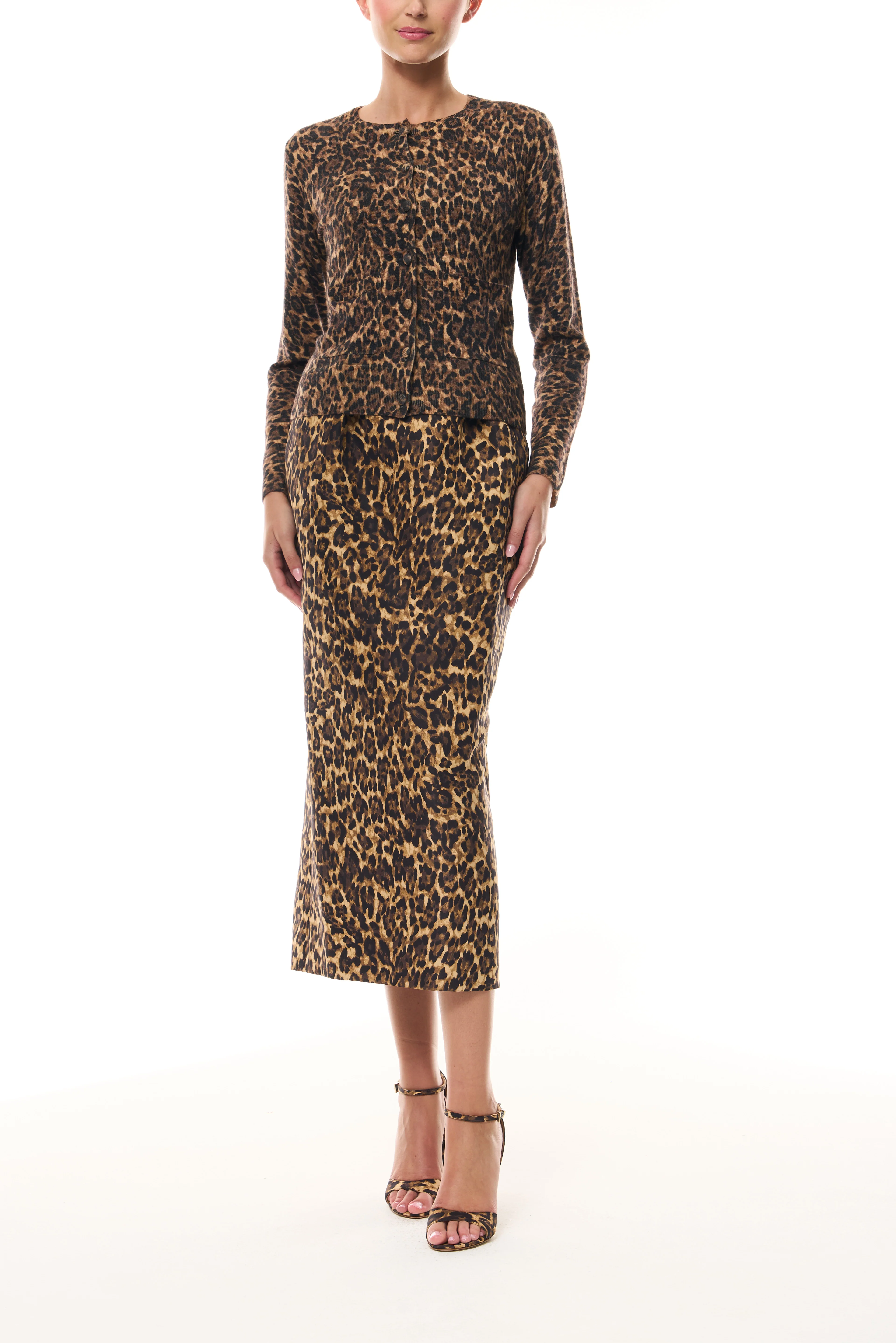 Leopard Print Cashmere Cardigan - Image 4