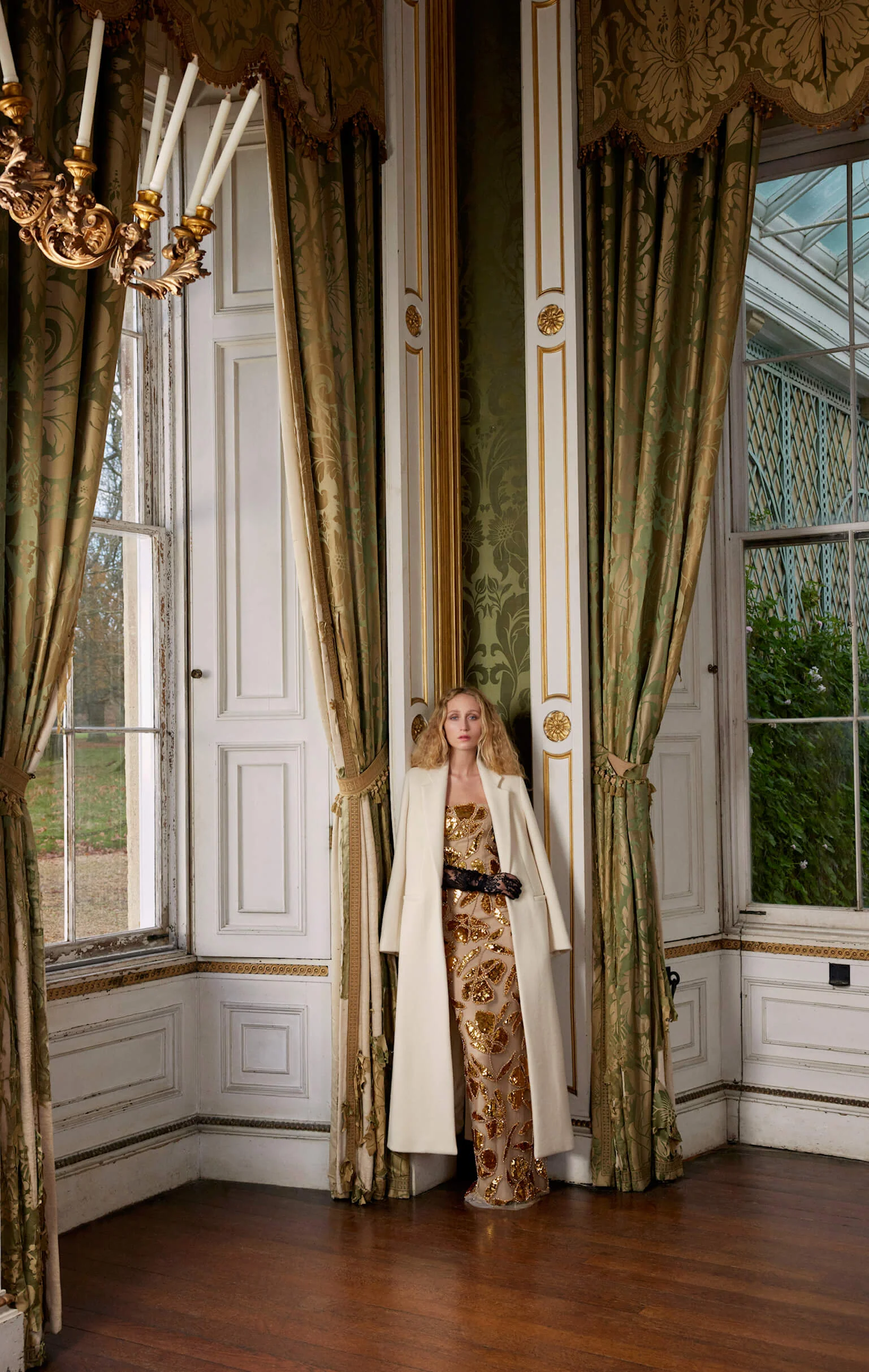 Long Creme Wool Coat - Image 6