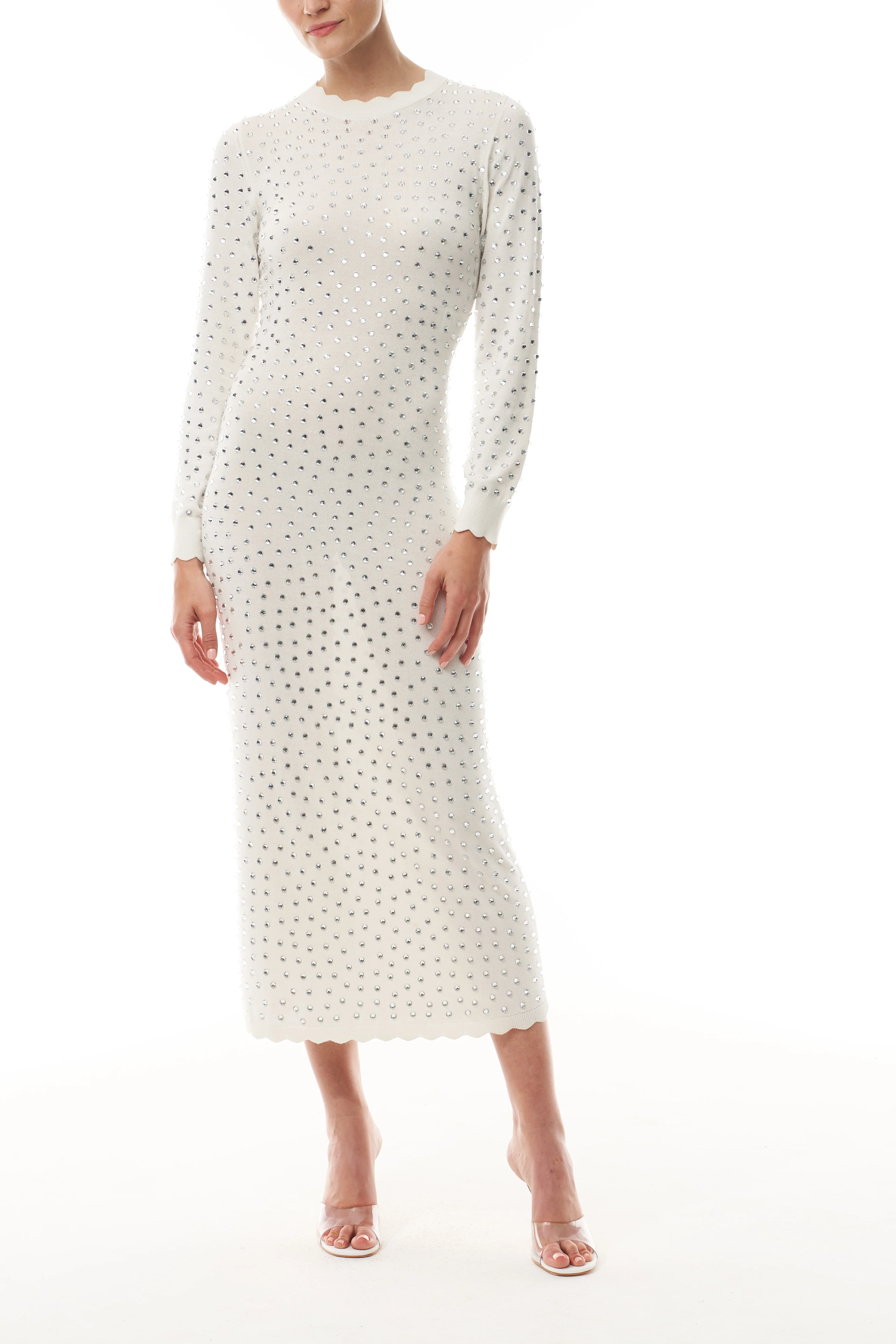 Long Sleeve Crystal Dress