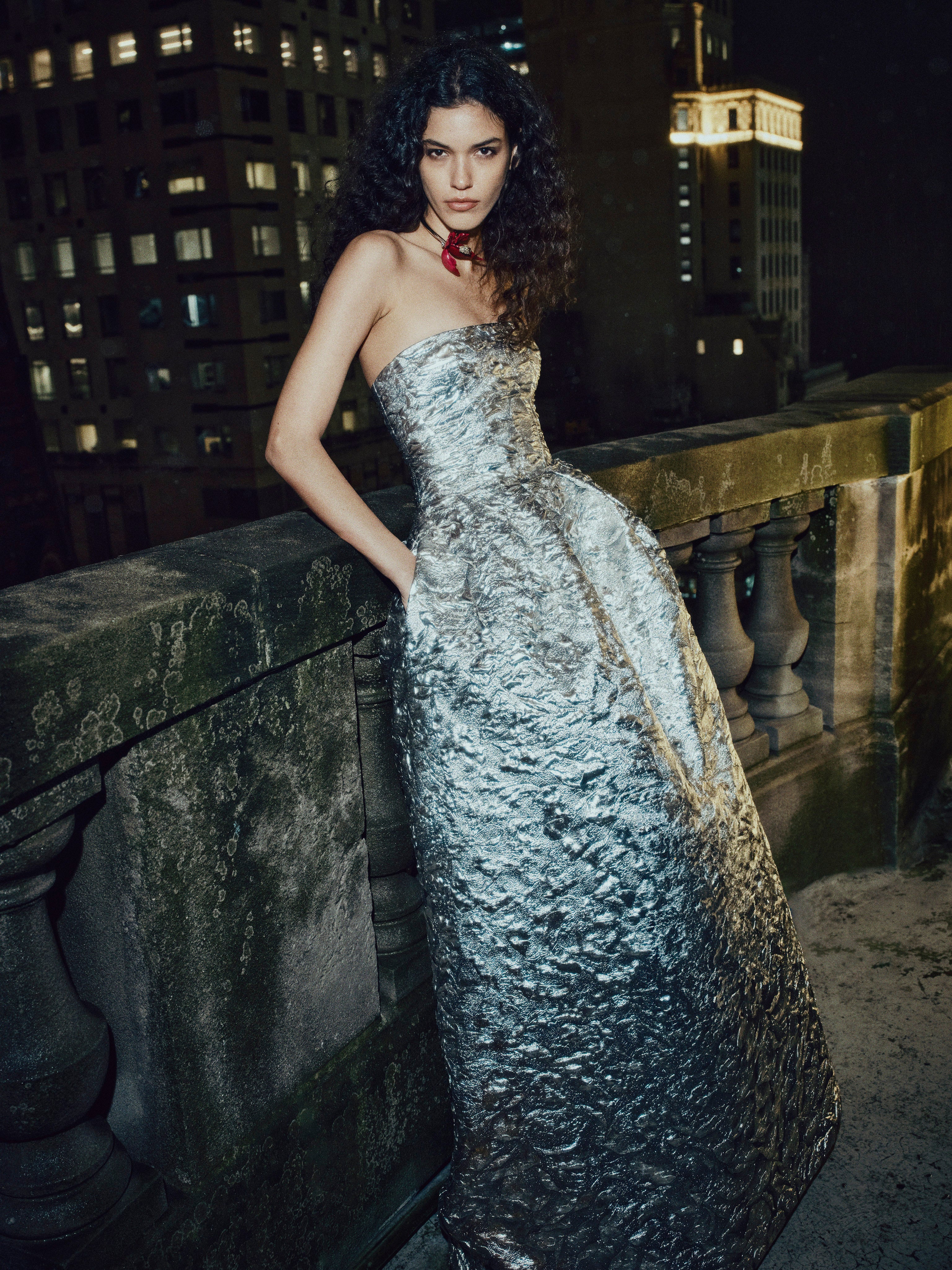 Metallic Jacquard Ballgown - Image 7