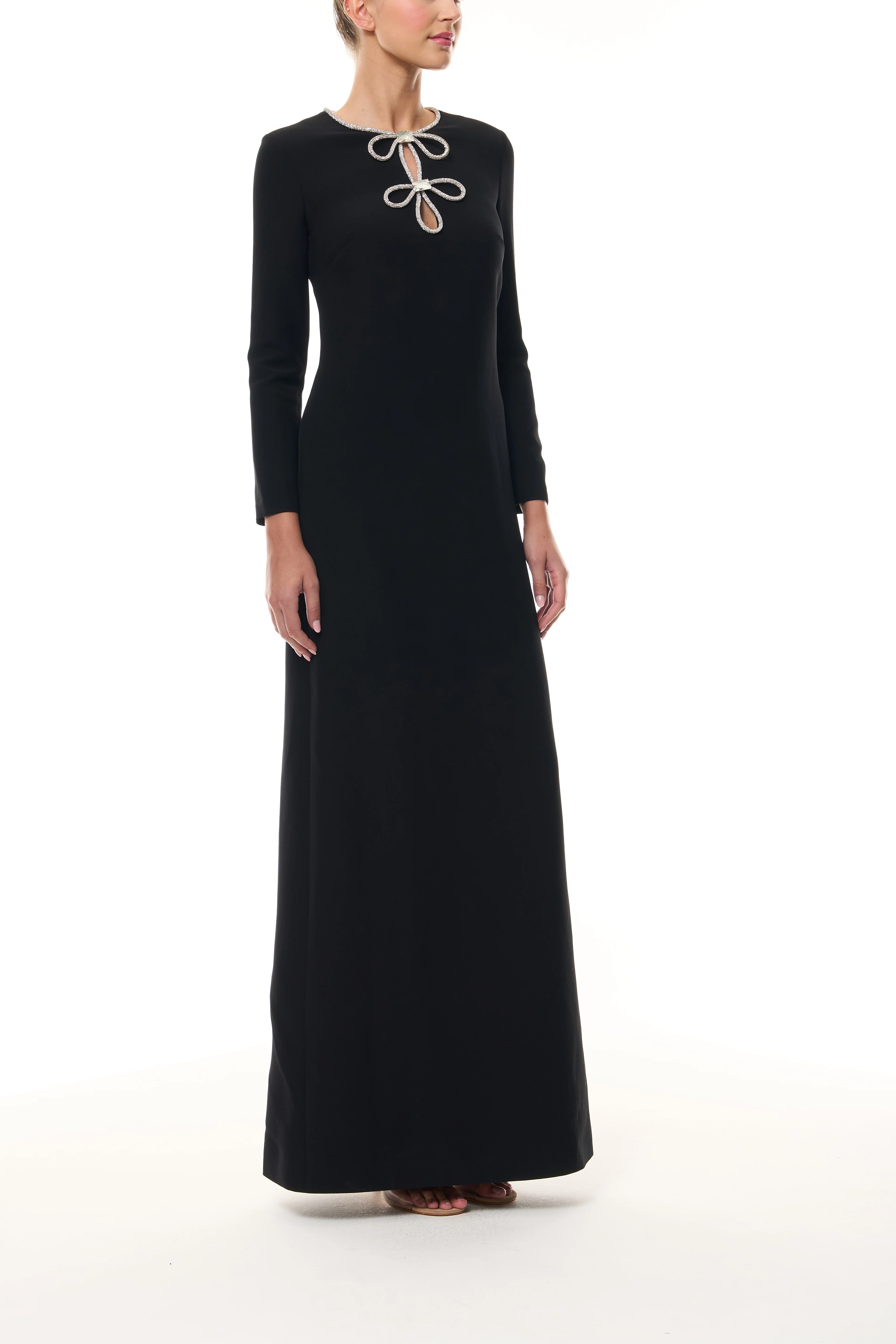 Noir Crystal Bow Gown - Image 4
