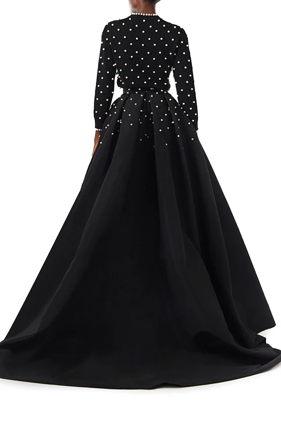 Pearl Embroidered Ball Skirt - Image 4