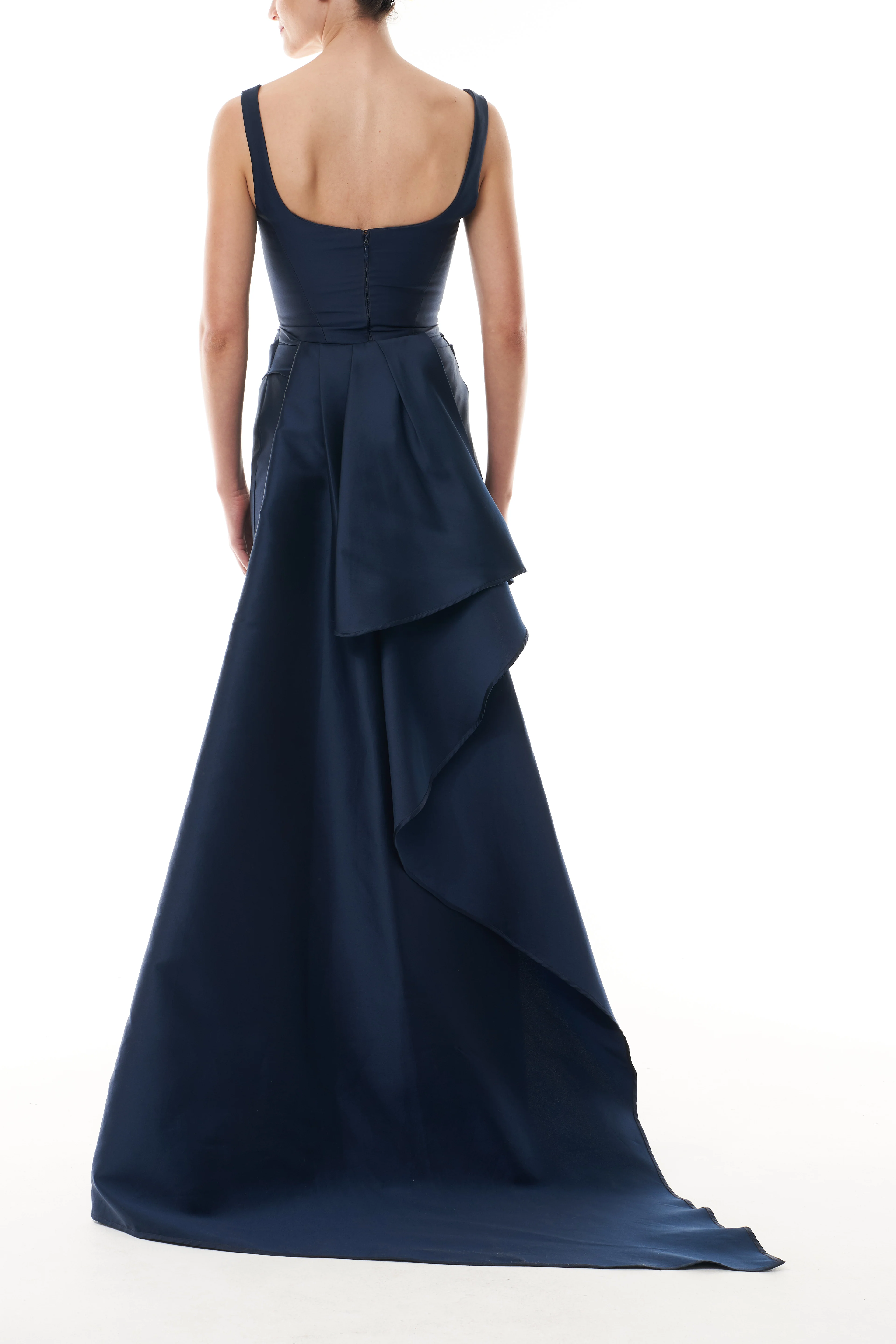 Ocean Mikado Draped Gown - Image 4