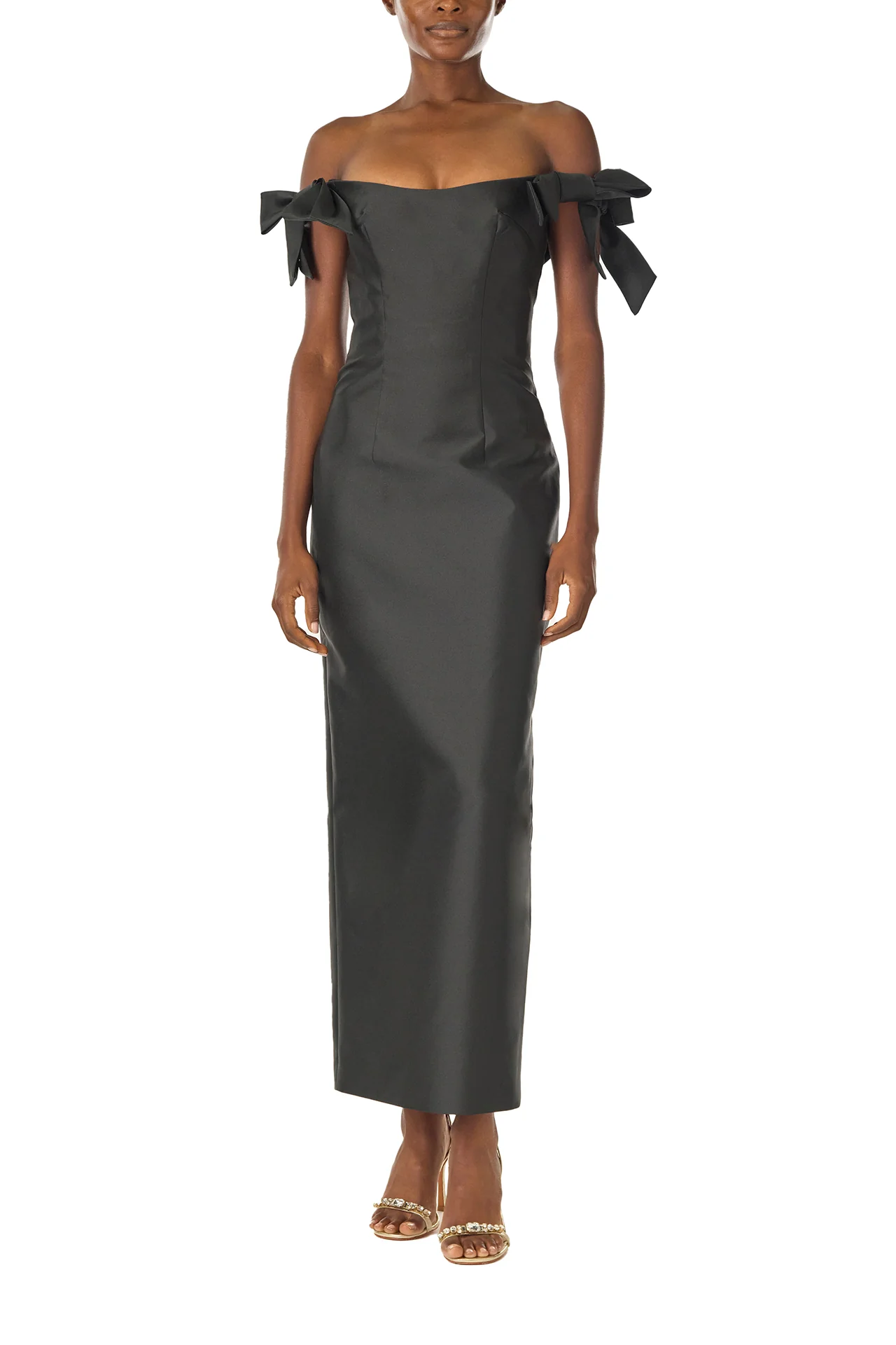Off the Shoulder Bow Sleeve Sheath