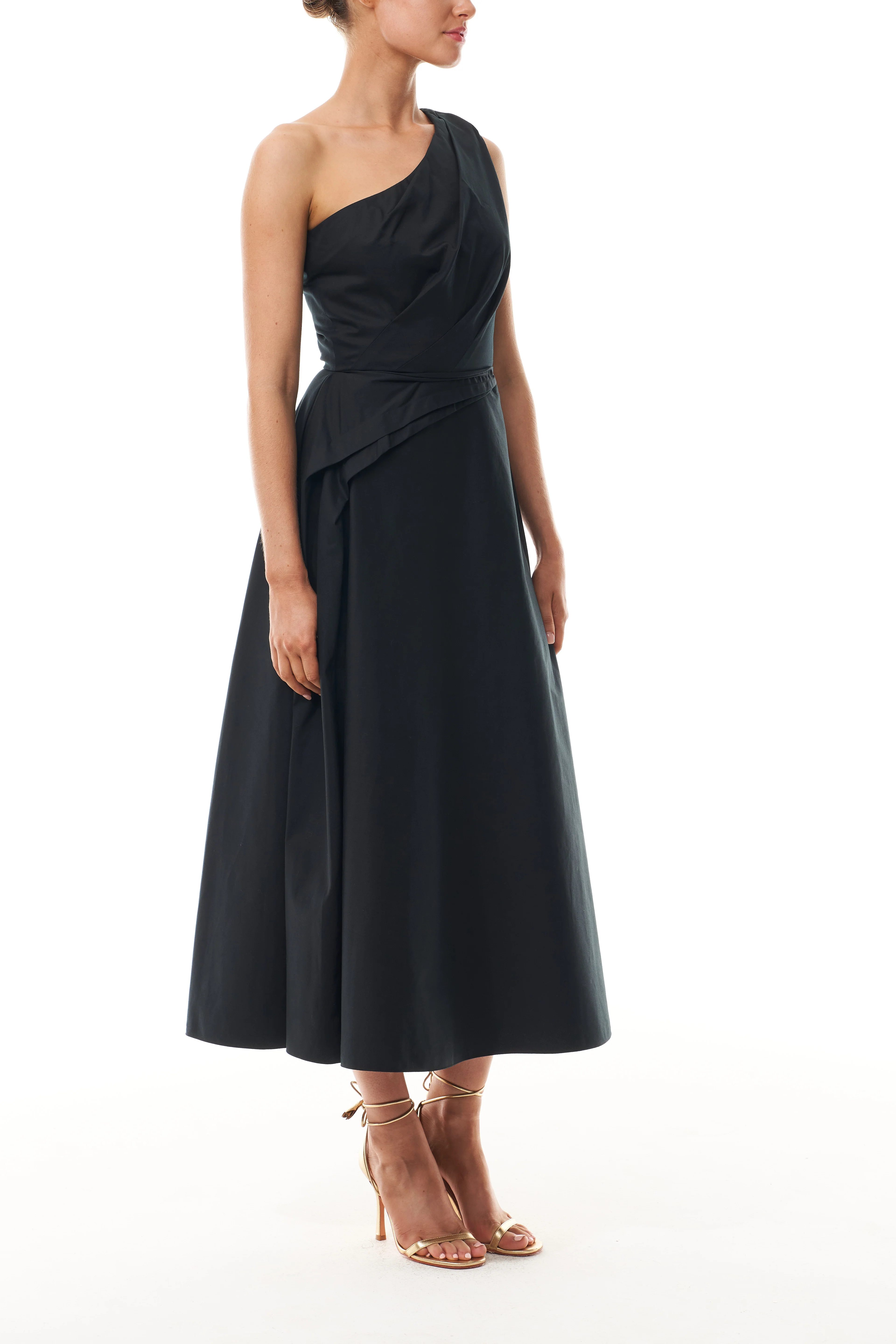 One Shoulder Noir Day Dress - Image 5