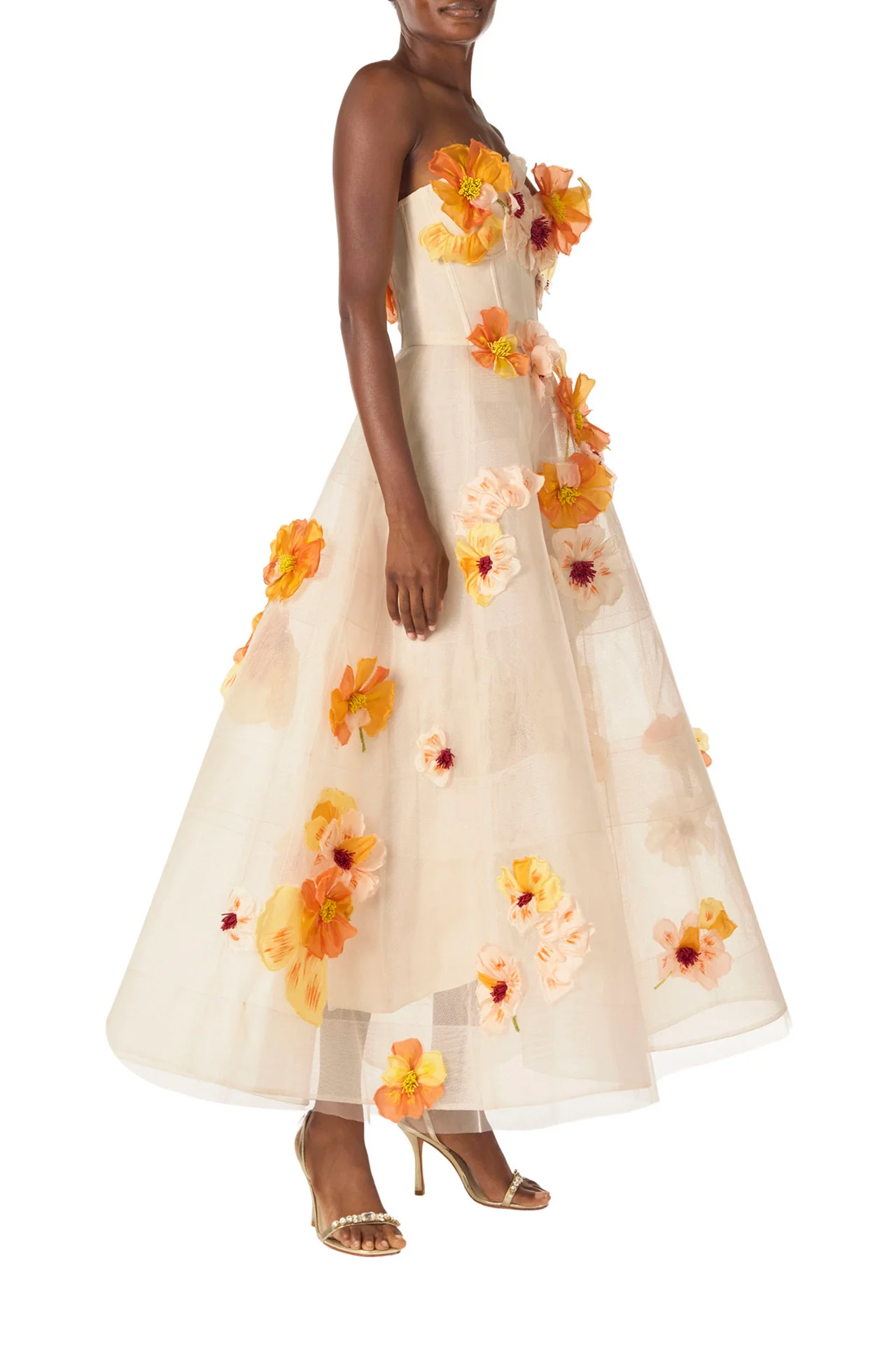 Poppy Embroidered Tea-Length Dress - Image 4