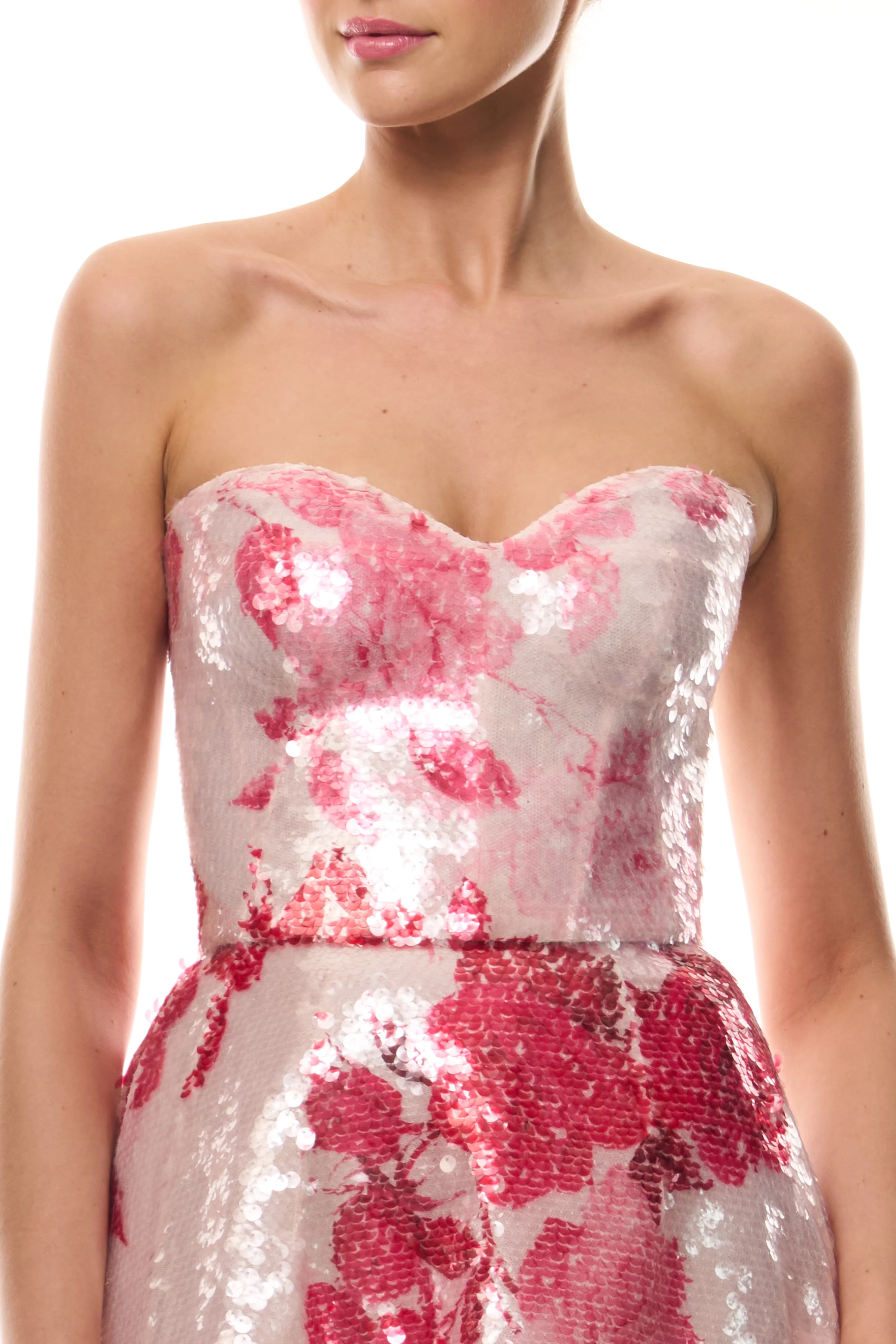 Rose Sequin Sweetheart Dress - Image 2