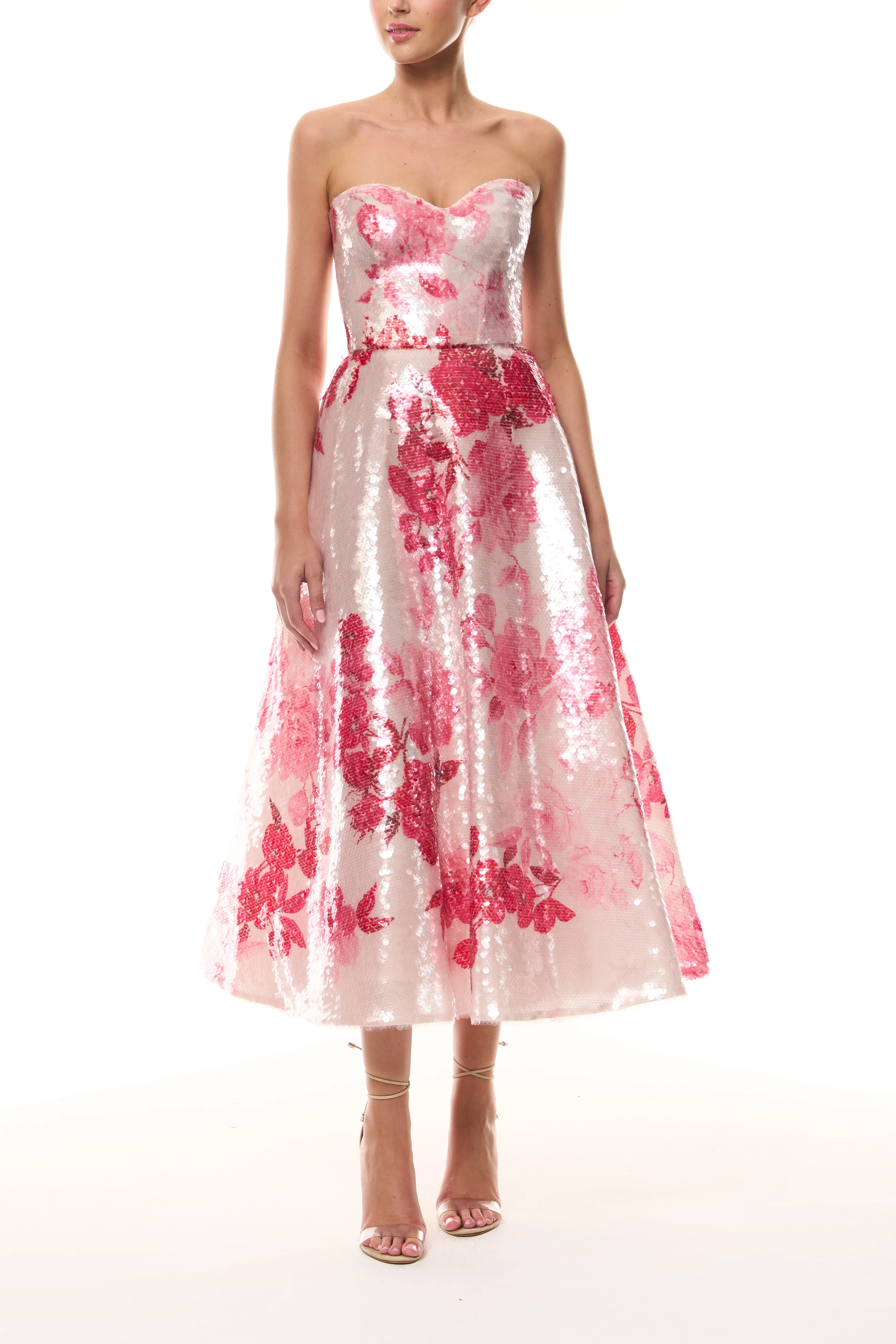 Rose Sequin Sweetheart Dress - Image 4