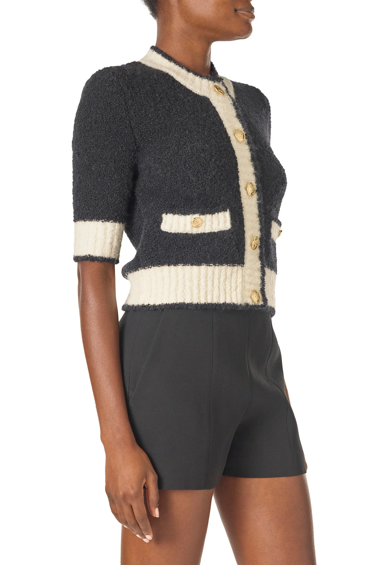 Short Sleeve Knit Cardigan - Image 4