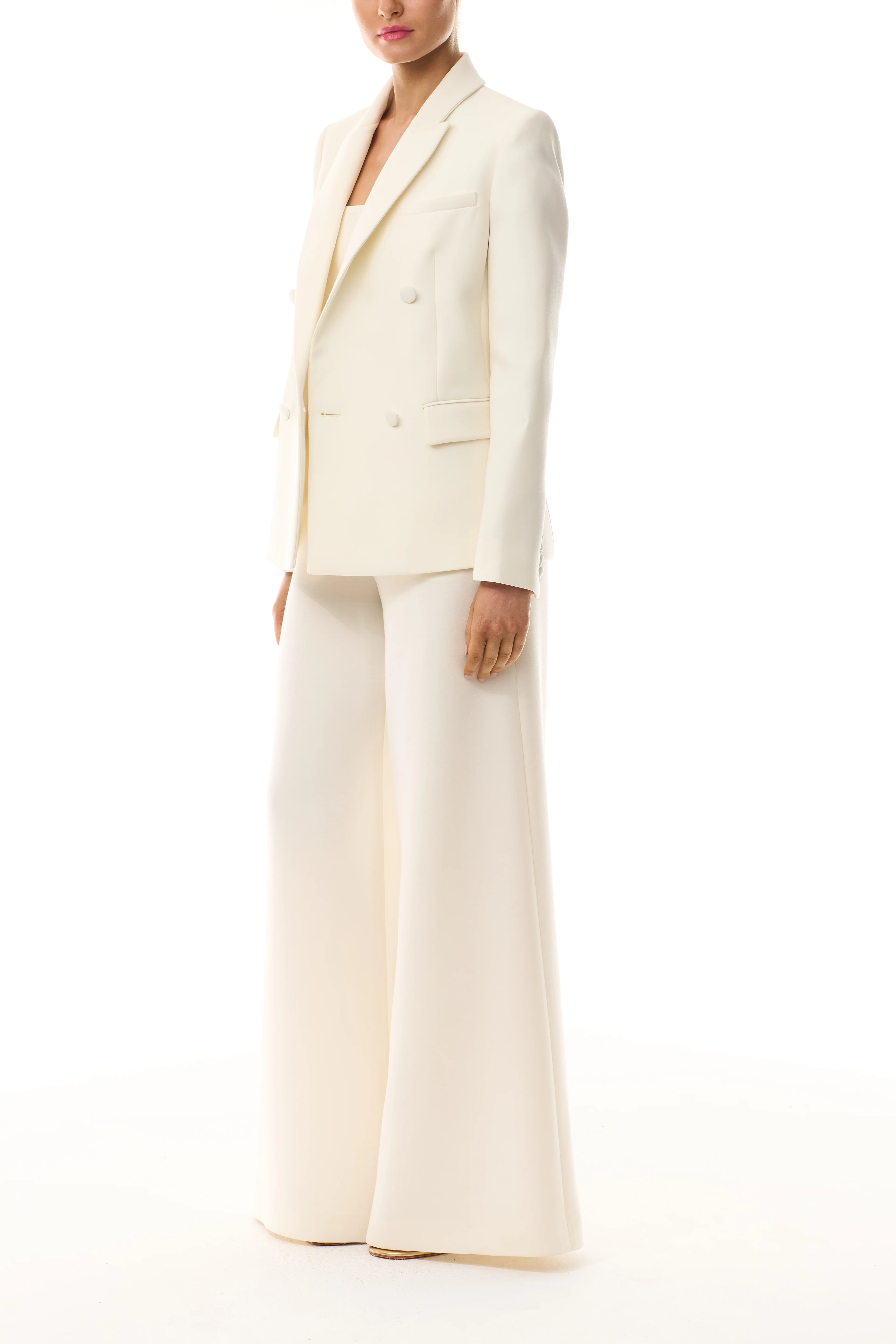 Silk White Palazzo Trouser - Image 4