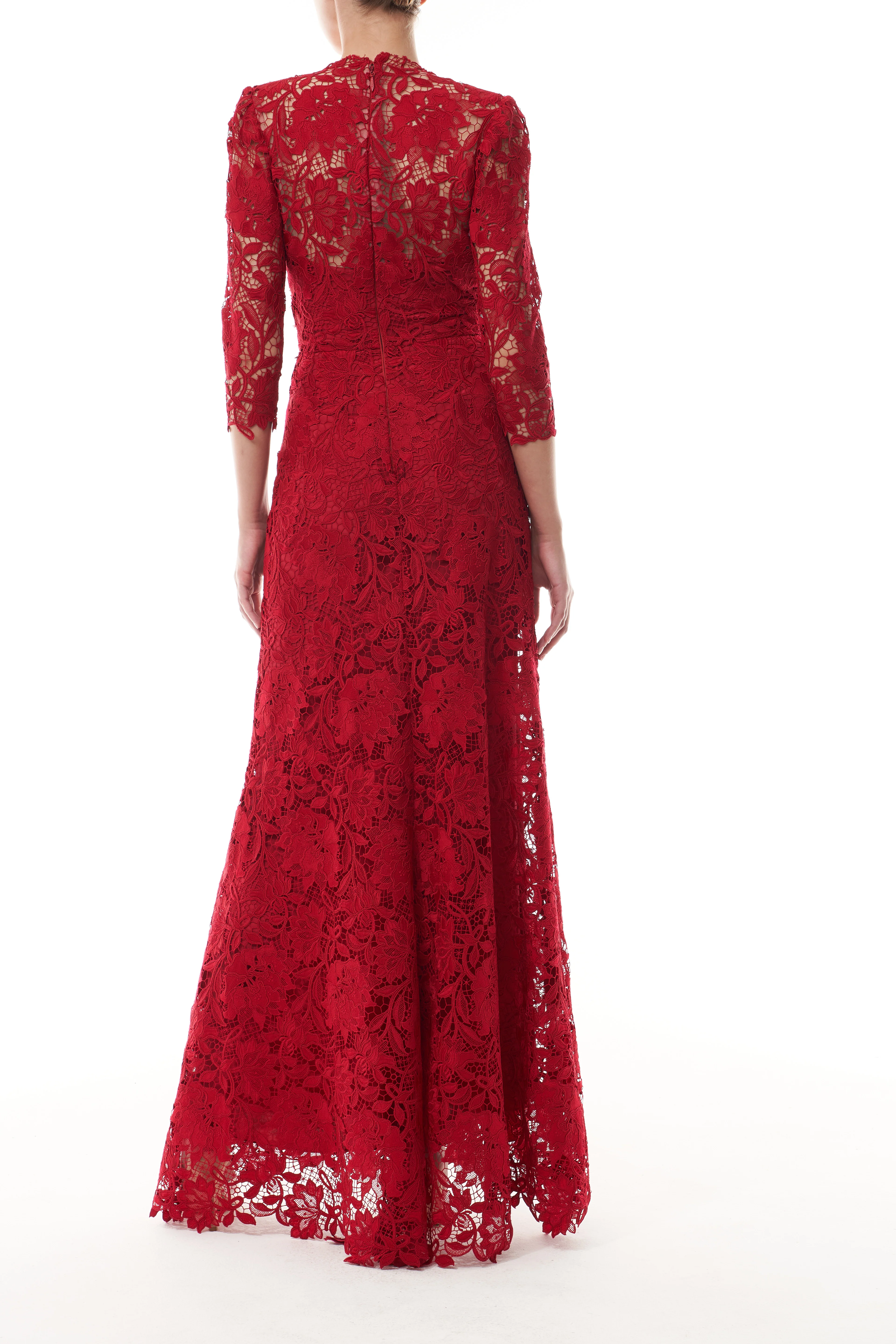 Siren Lace Gown with Sleeve - Image 4