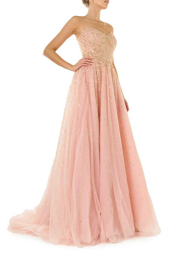 Strapless Embroidered Ball Gown - Image 3