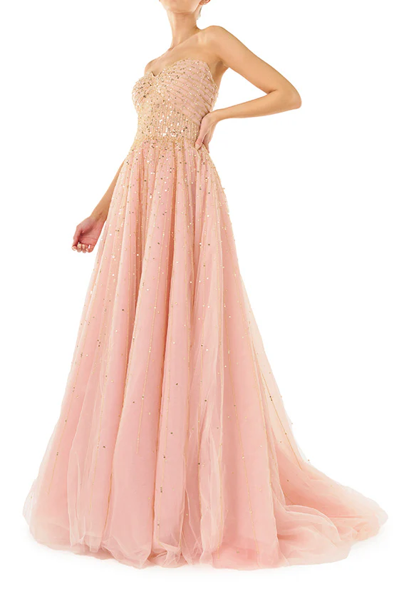 Strapless Embroidered Ball Gown - Image 4