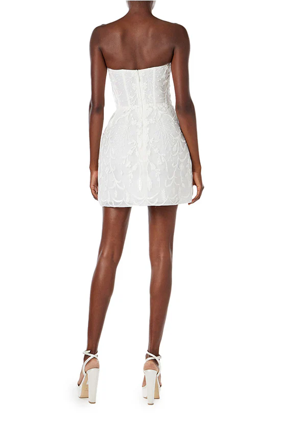 Strapless Embroidered Cocktail Dress - Image 5