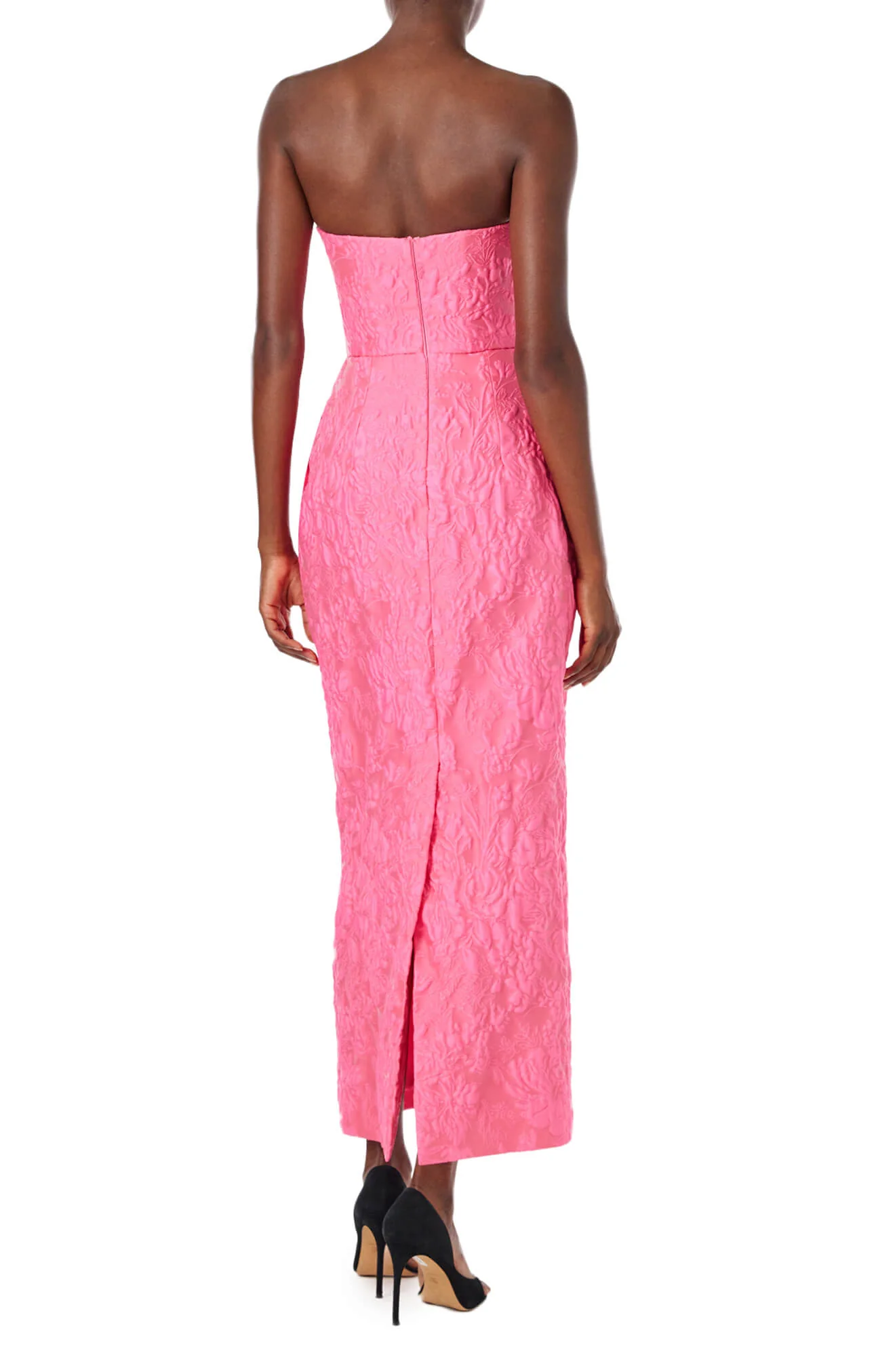 Strapless Jacquard Tea Length Gown - Image 5