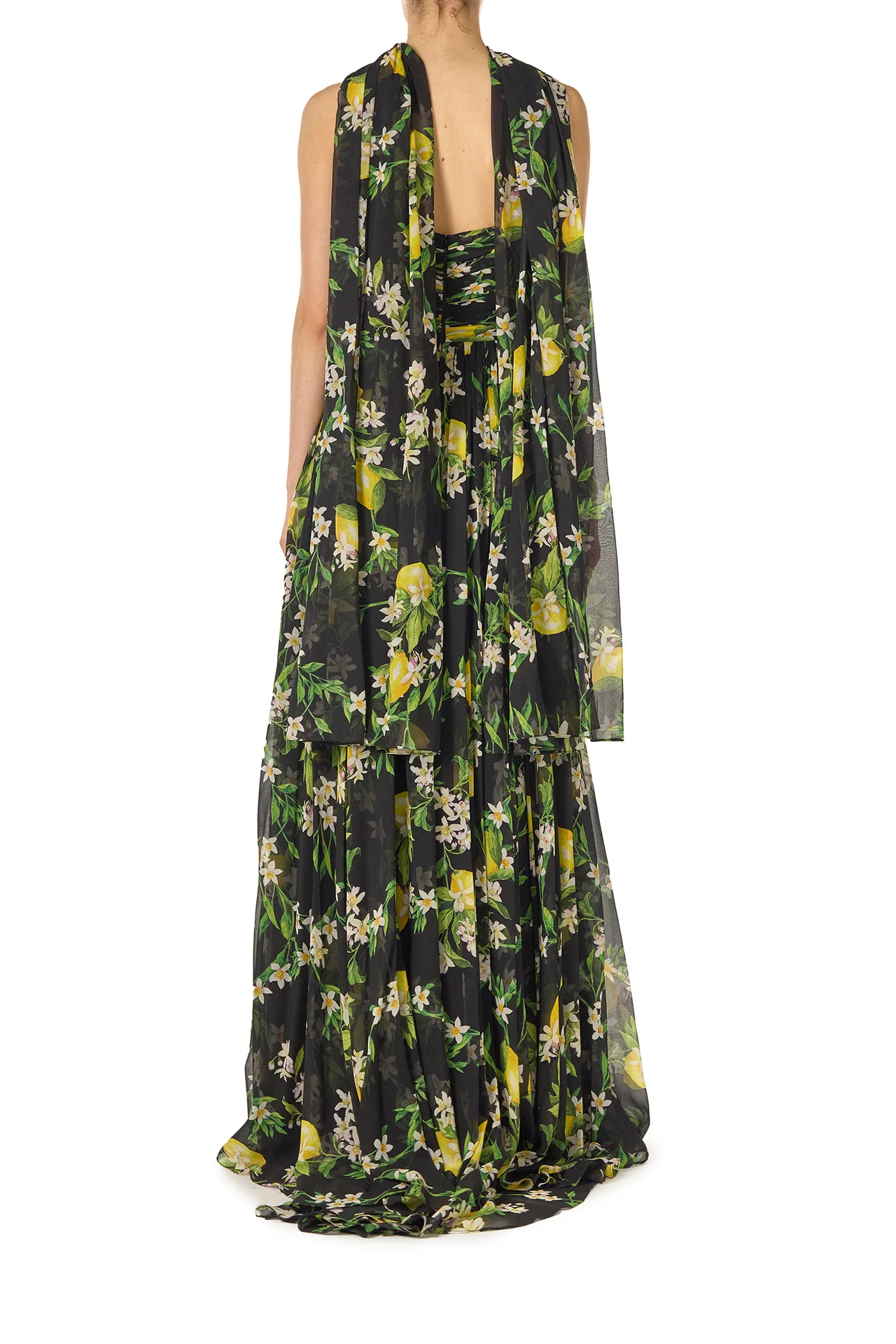 Strapless Lemon Floral Gown - Image 6