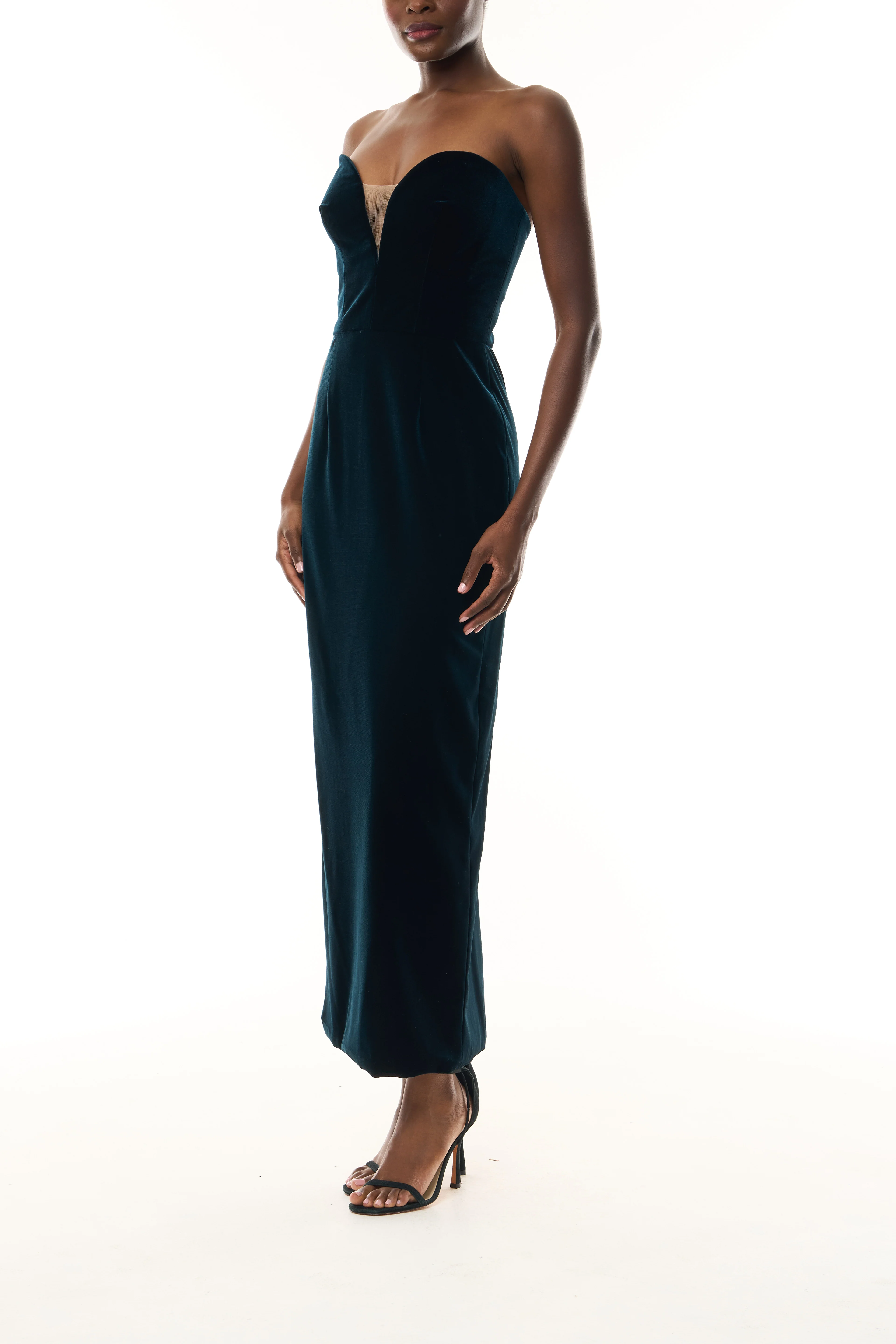 Strapless Velvet Cocktail Dress - Image 3
