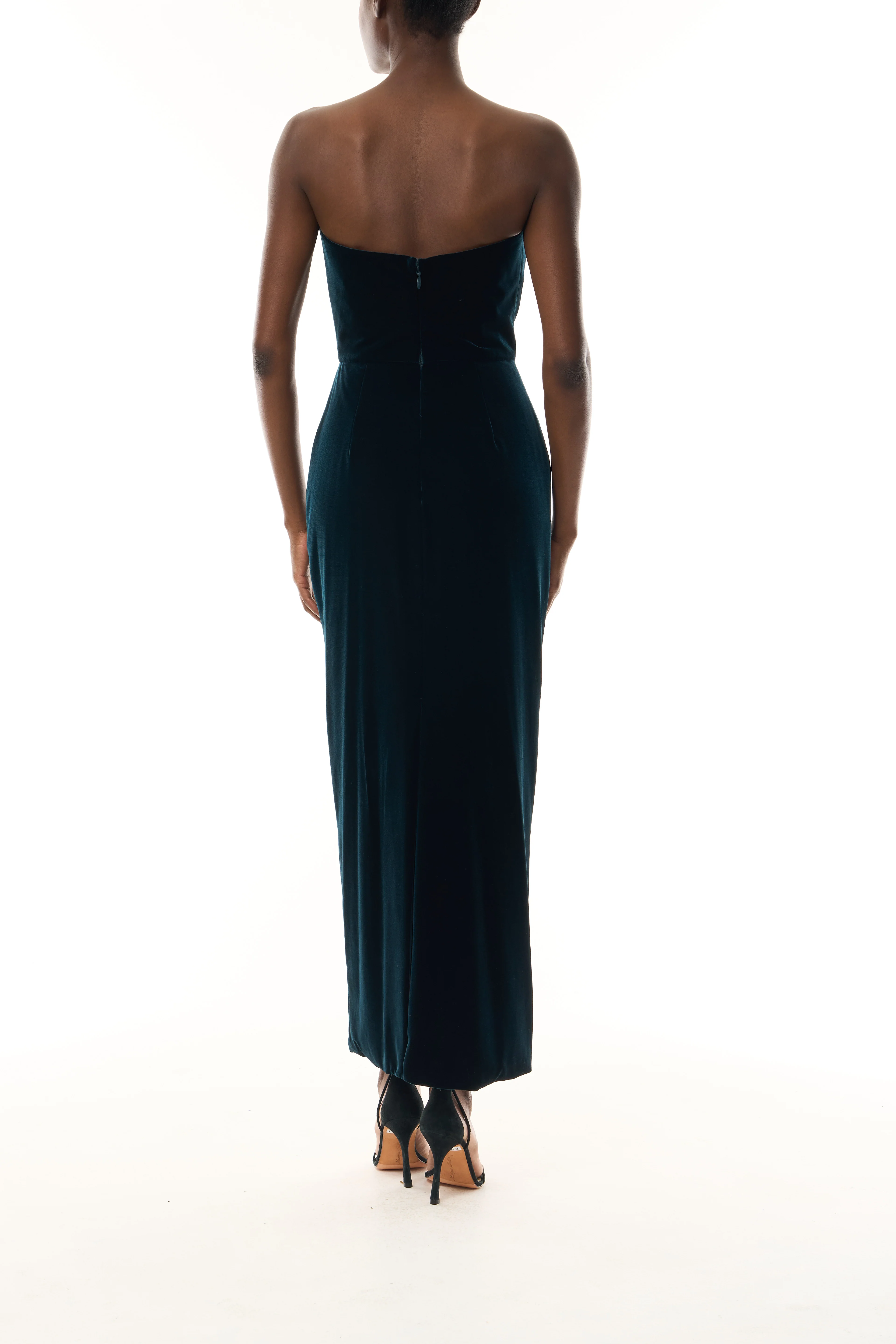 Strapless Velvet Cocktail Dress - Image 5