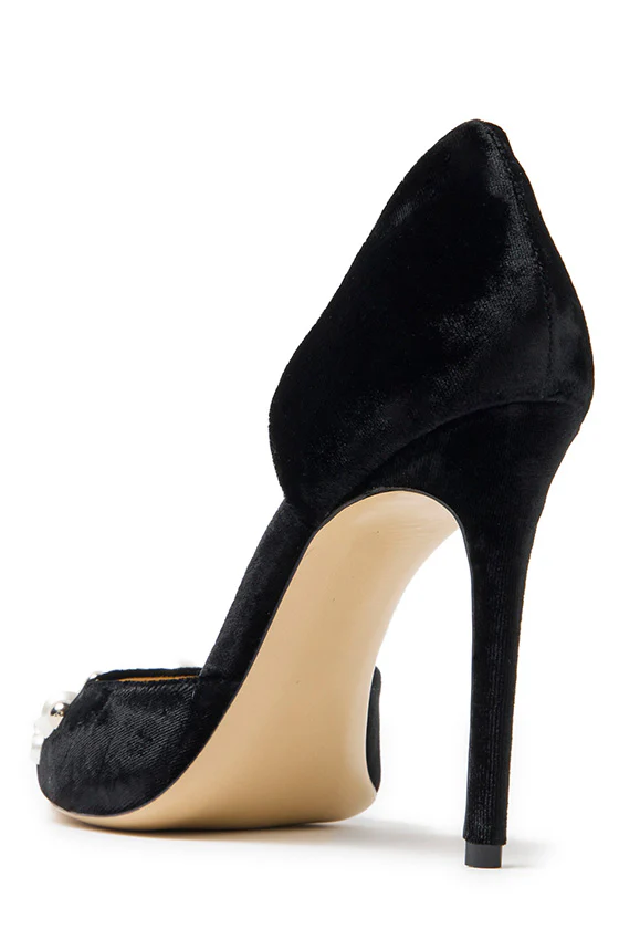 Shannon Velvet Pearl Pump - Image 3