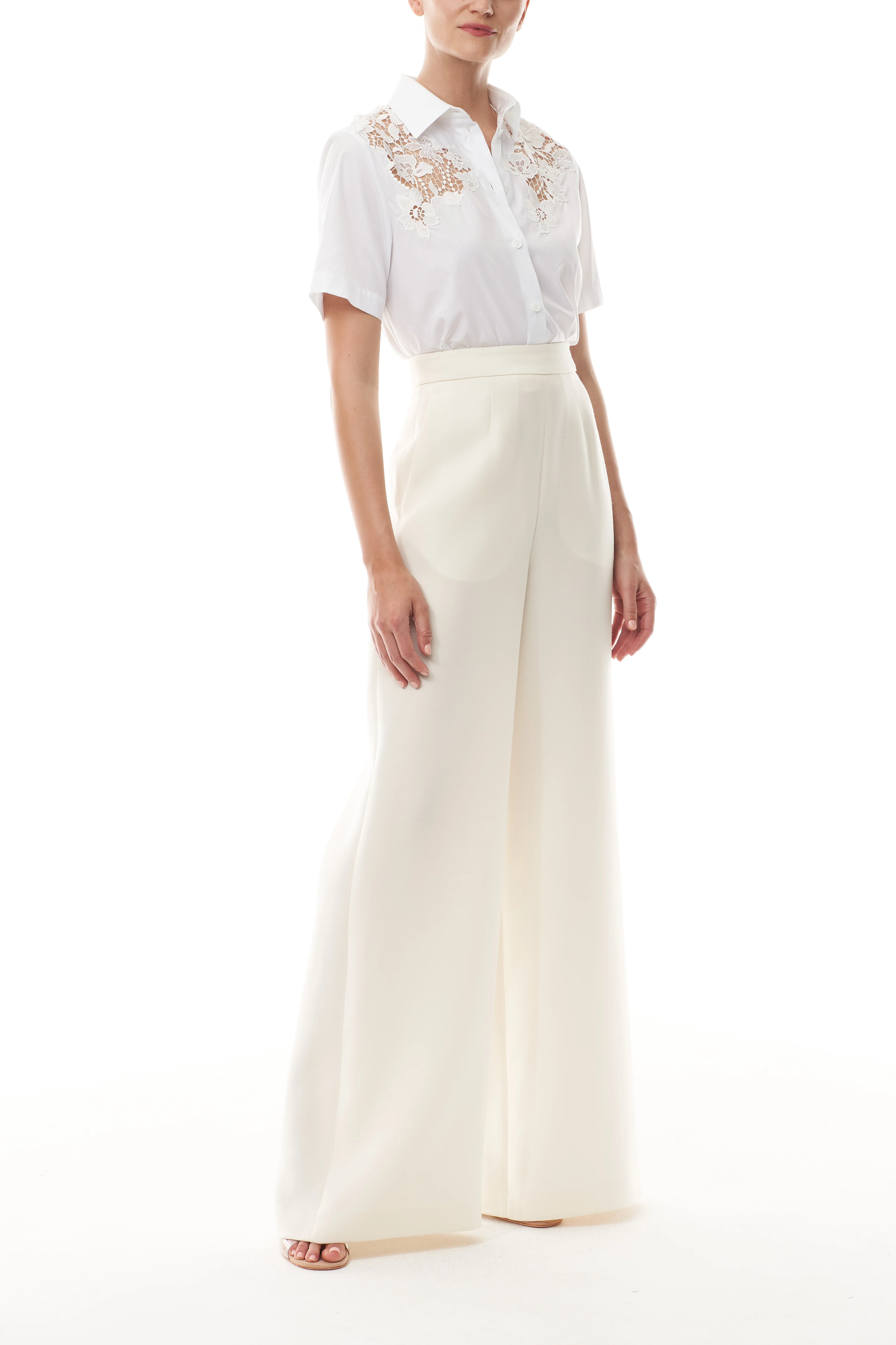 Cotton Poplin Lace Shirt - Image 4